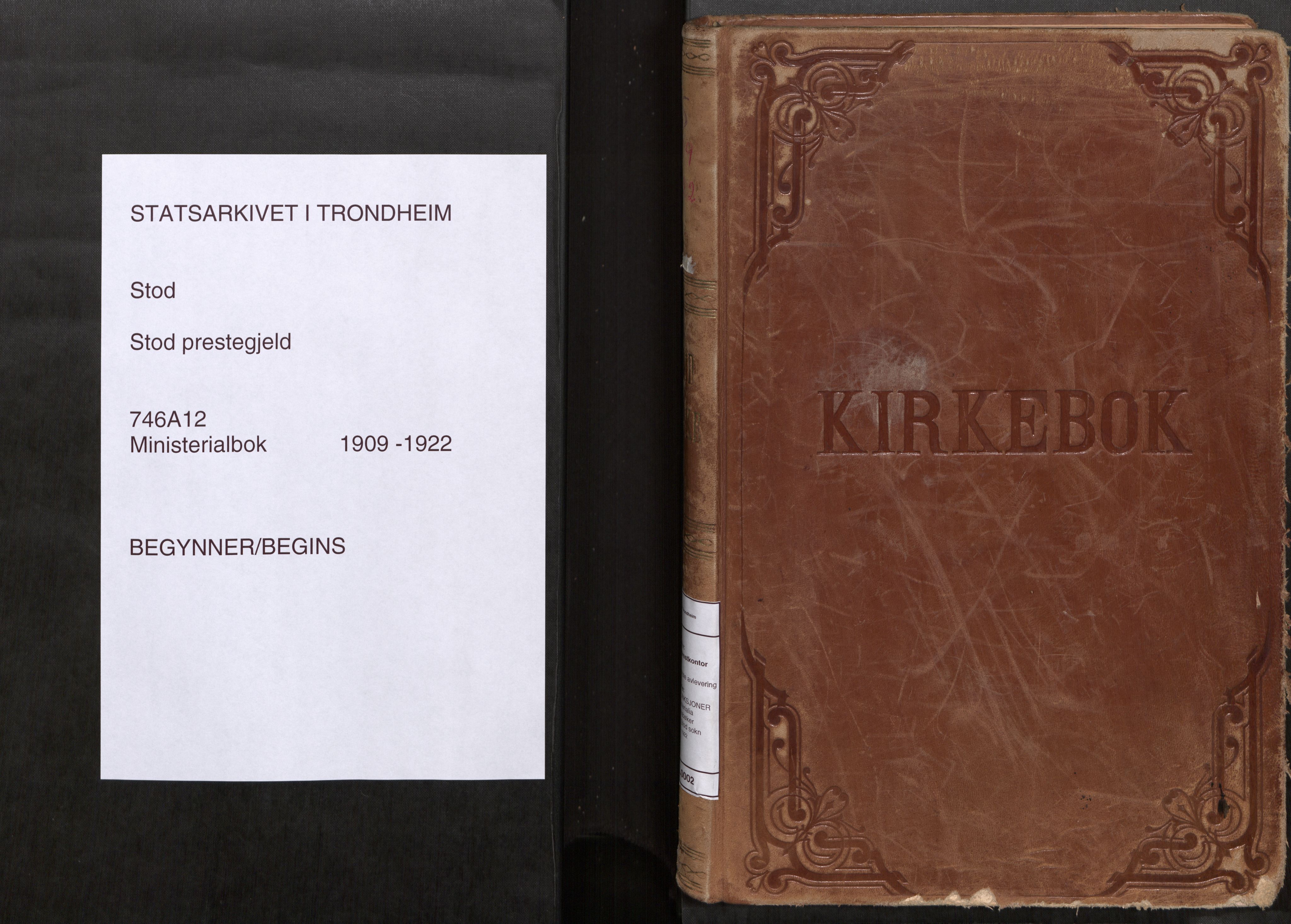 Stod sokneprestkontor, SAT/A-1164/1/I/I1/I1a/L0002: Ministerialbok nr. 2, 1909-1922