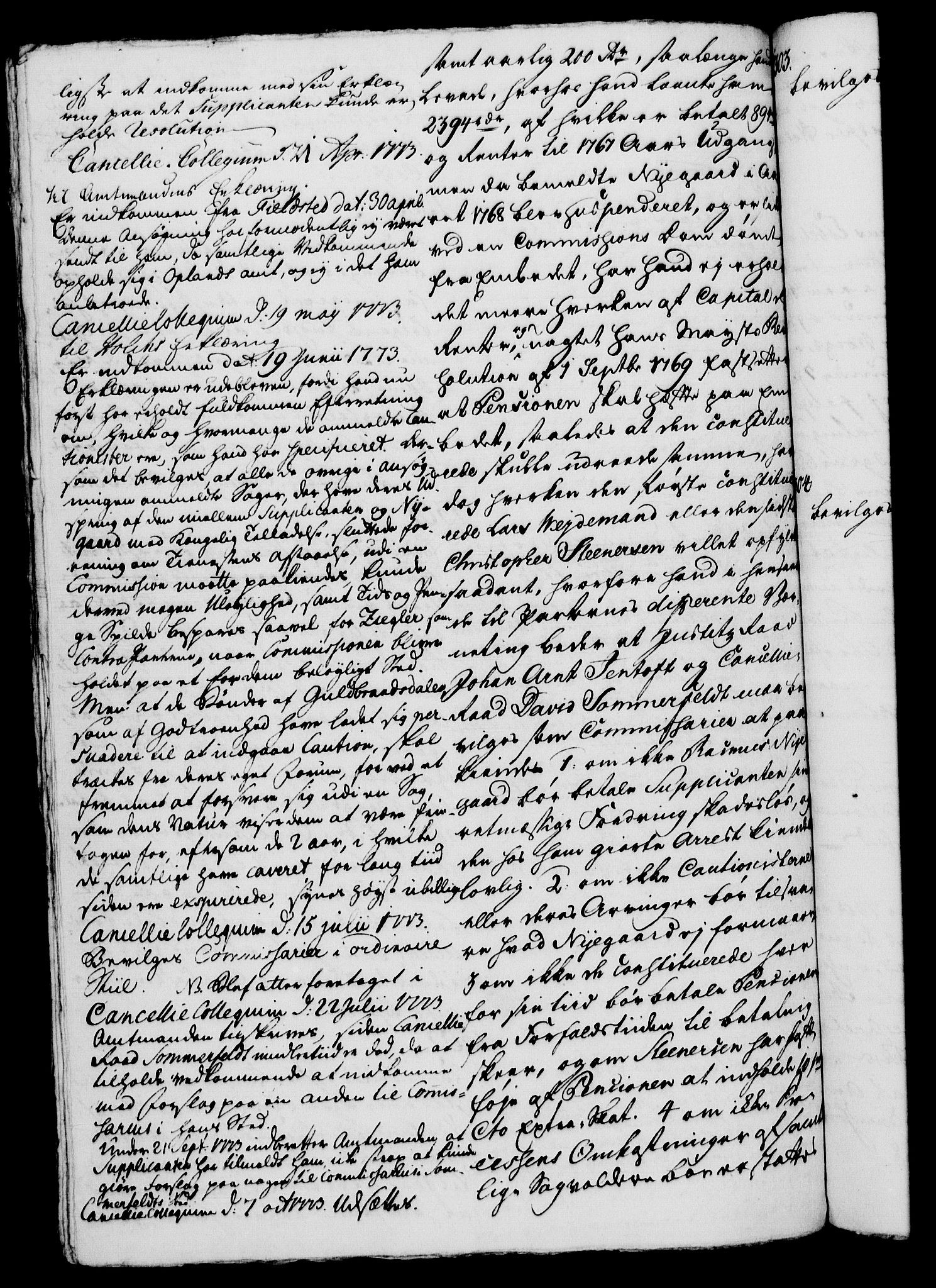 Danske Kanselli 1572-1799, AV/RA-EA-3023/H/Hc/Hca/L0002: Norske supplikker, 1772-1773