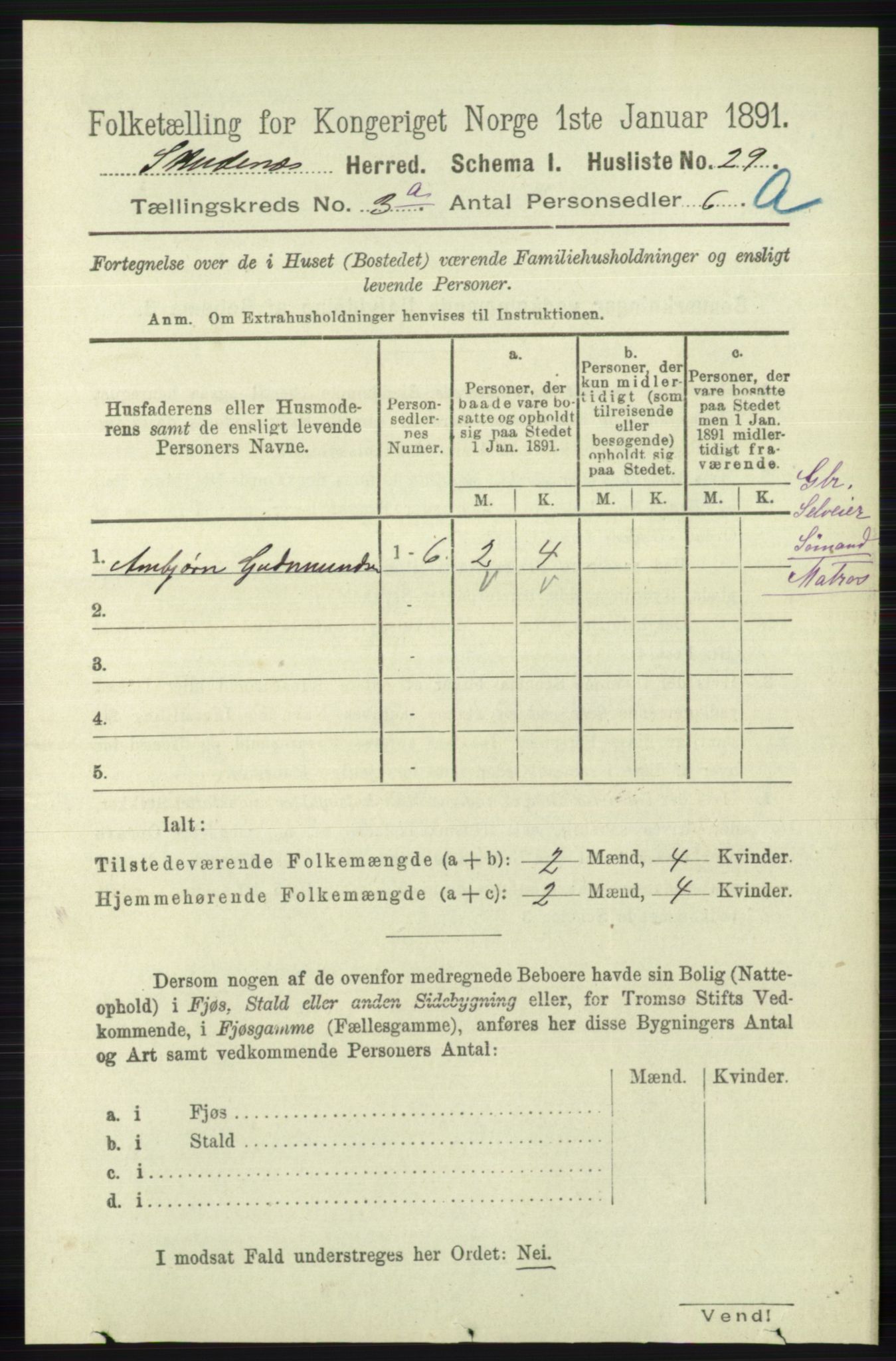 RA, Folketelling 1891 for 1150 Skudenes herred, 1891, s. 1359