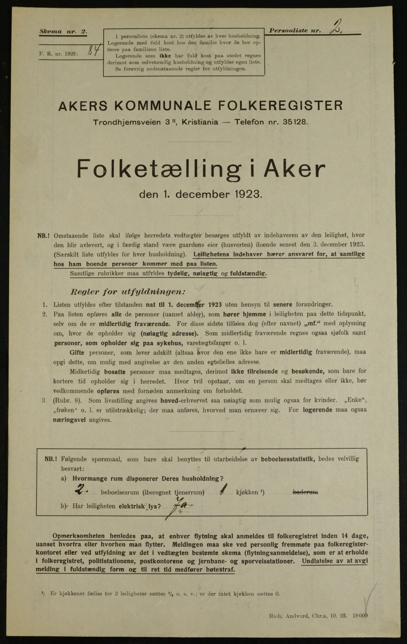 , Kommunal folketelling 1.12.1923 for Aker, 1923, s. 7973