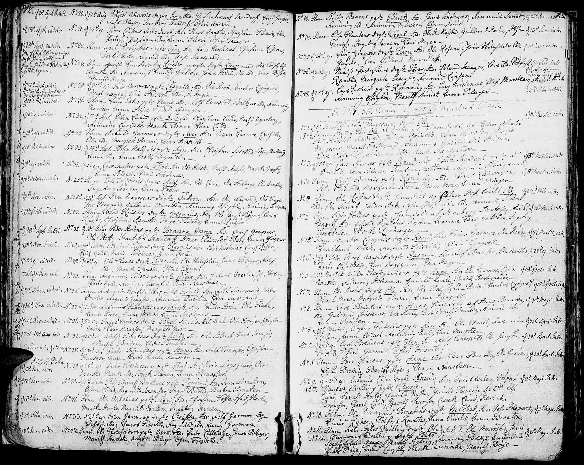 Lom prestekontor, AV/SAH-PREST-070/K/L0002: Ministerialbok nr. 2, 1749-1801, s. 72-73