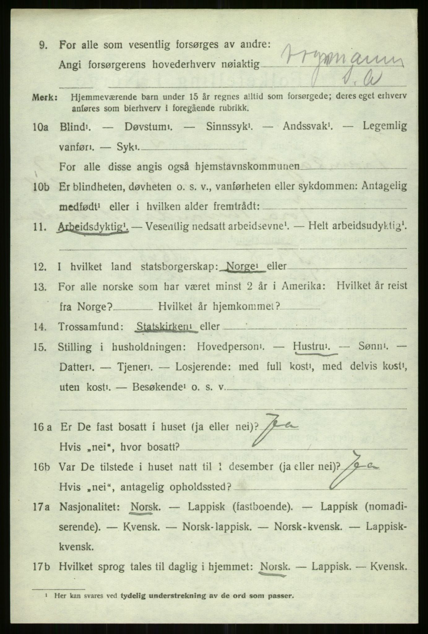 SATØ, Folketelling 1920 for 1934 Tromsøysund herred, 1920, s. 14195