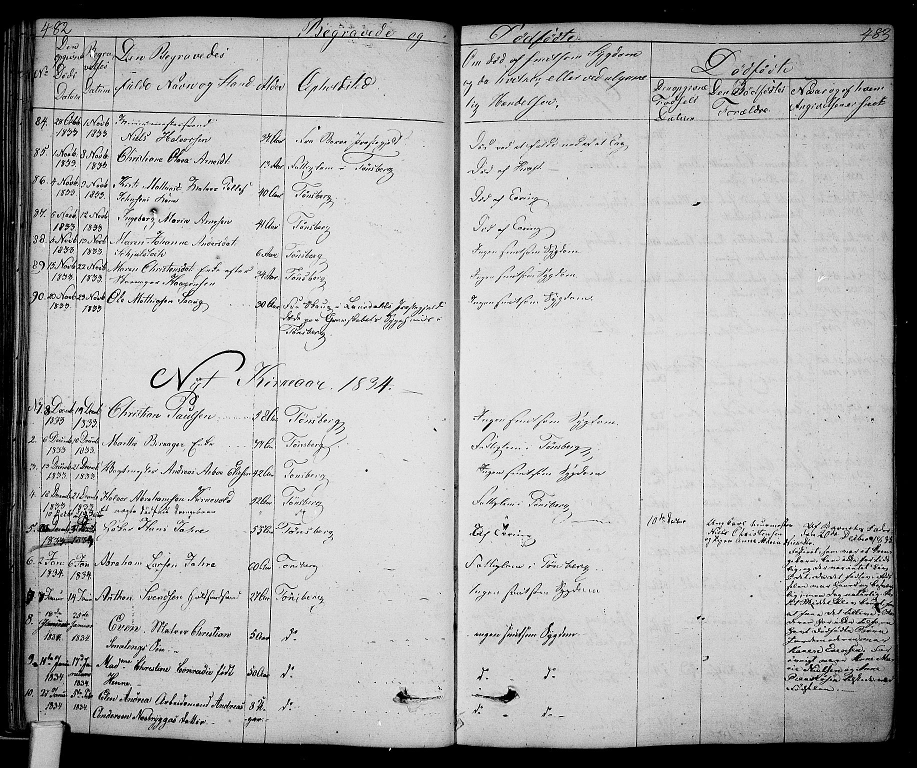 Tønsberg kirkebøker, AV/SAKO-A-330/F/Fa/L0005: Ministerialbok nr. I 5, 1827-1836, s. 482-483