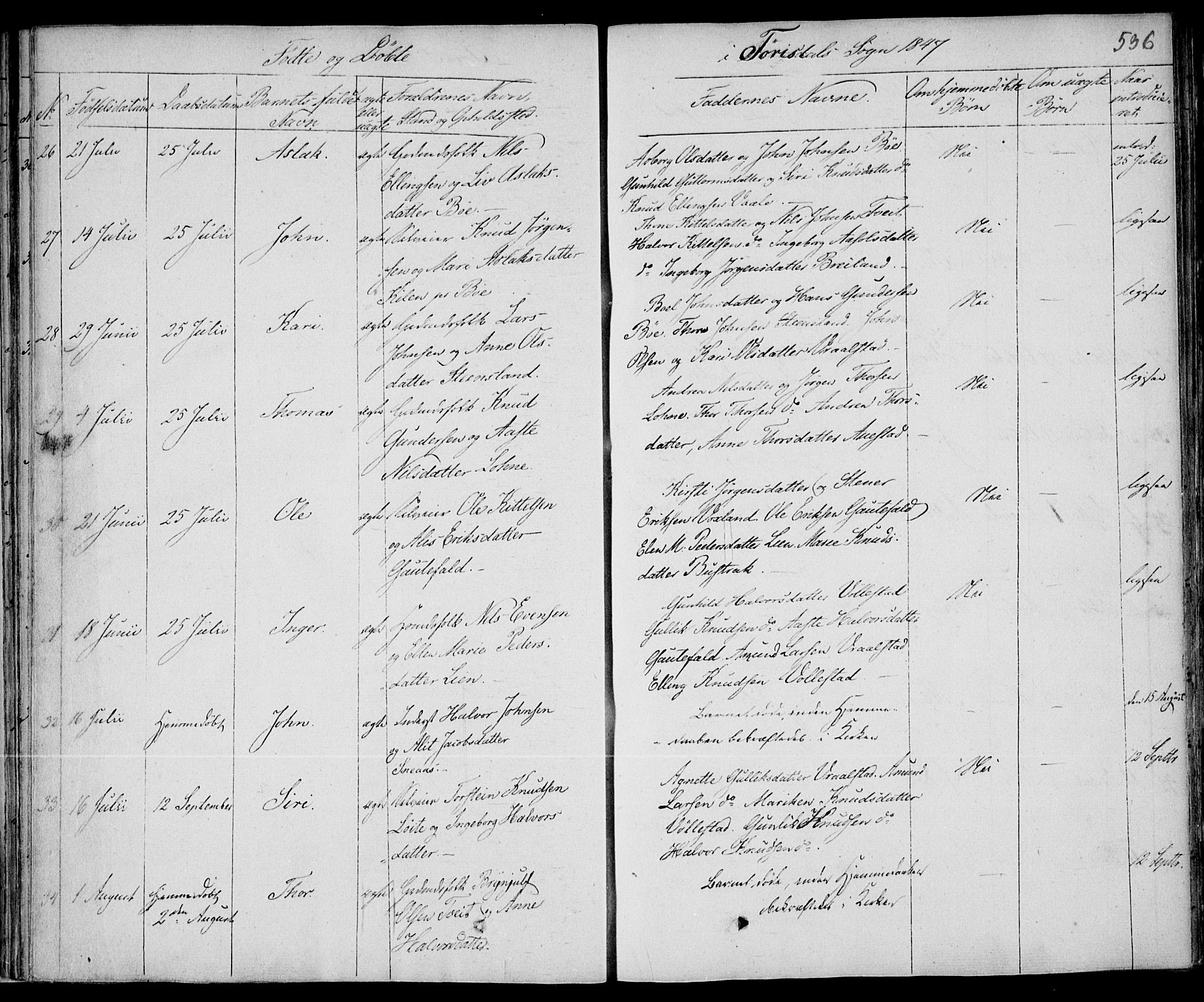 Drangedal kirkebøker, SAKO/A-258/F/Fa/L0007b: Ministerialbok nr. 7b, 1837-1856, s. 536