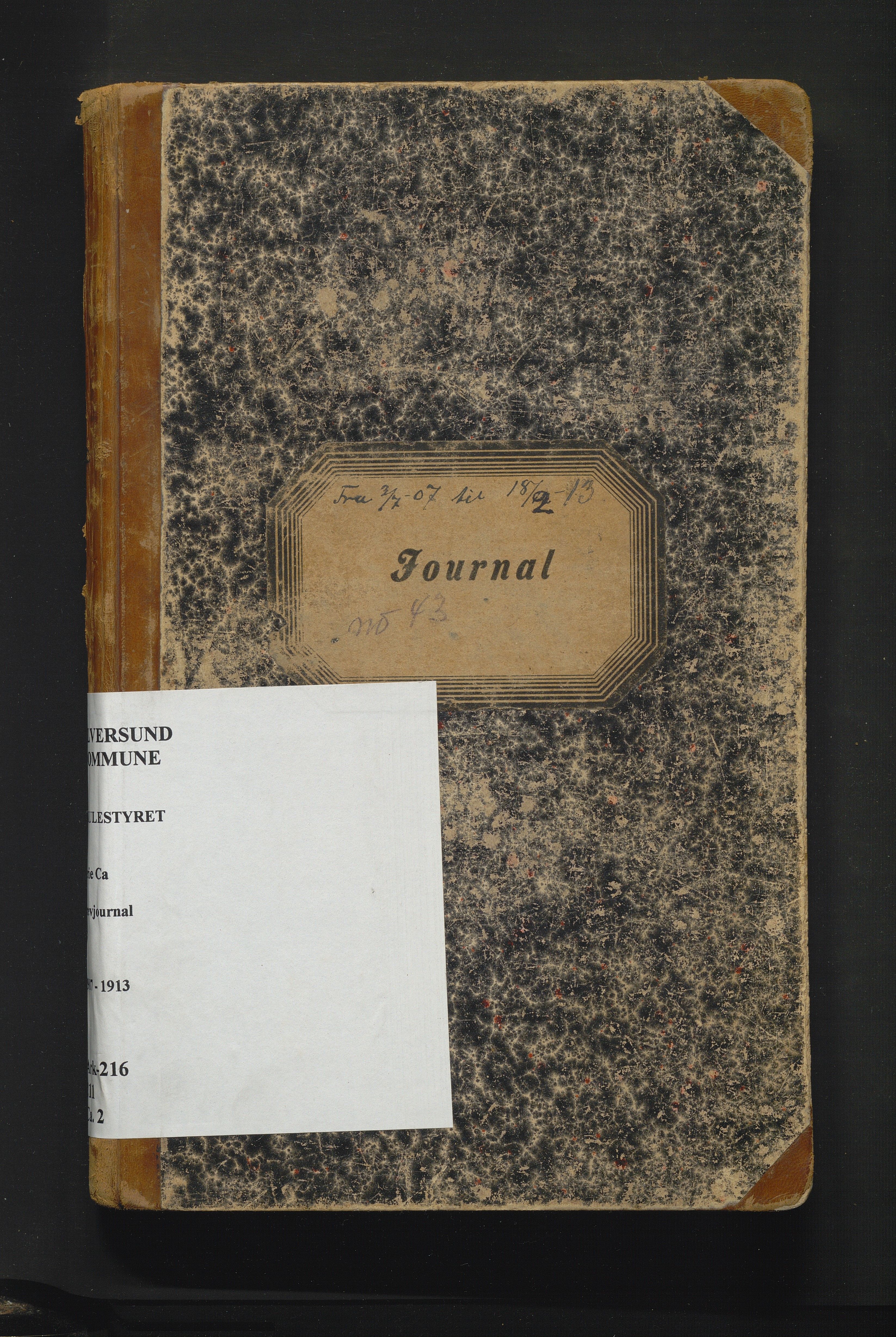 Alversund kommune. Skulestyret, IKAH/1257-211/C/Ca/L0002: Brevjournal for Alversund skulestyre, 1907-1913