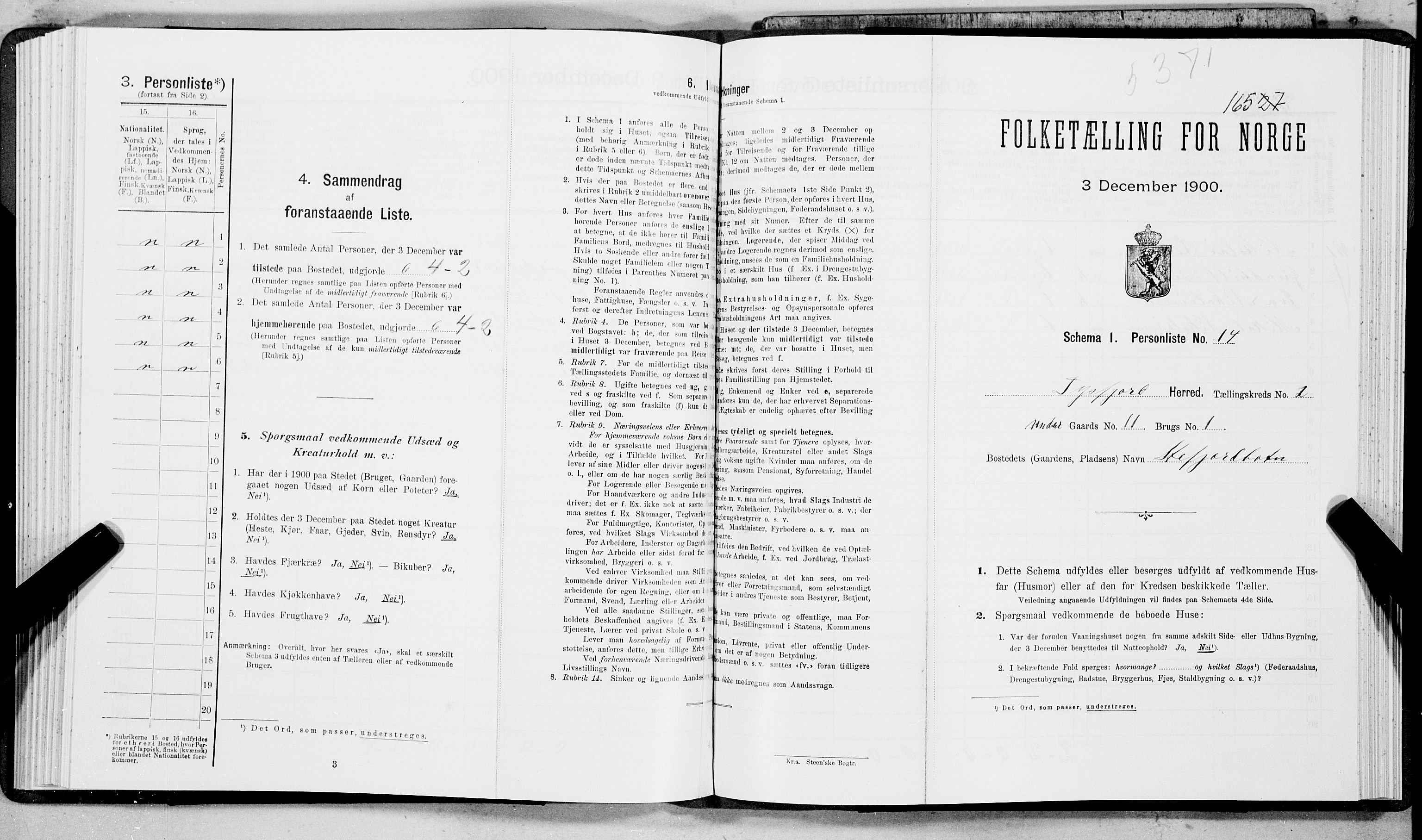 SAT, Folketelling 1900 for 1850 Tysfjord herred, 1900, s. 178