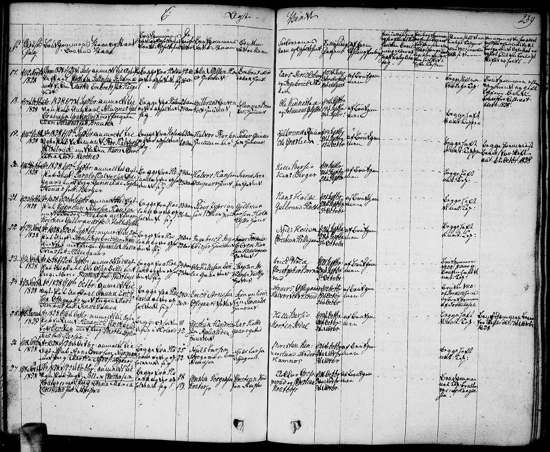 Høland prestekontor Kirkebøker, AV/SAO-A-10346a/F/Fa/L0008: Ministerialbok nr. I 8, 1827-1845, s. 239