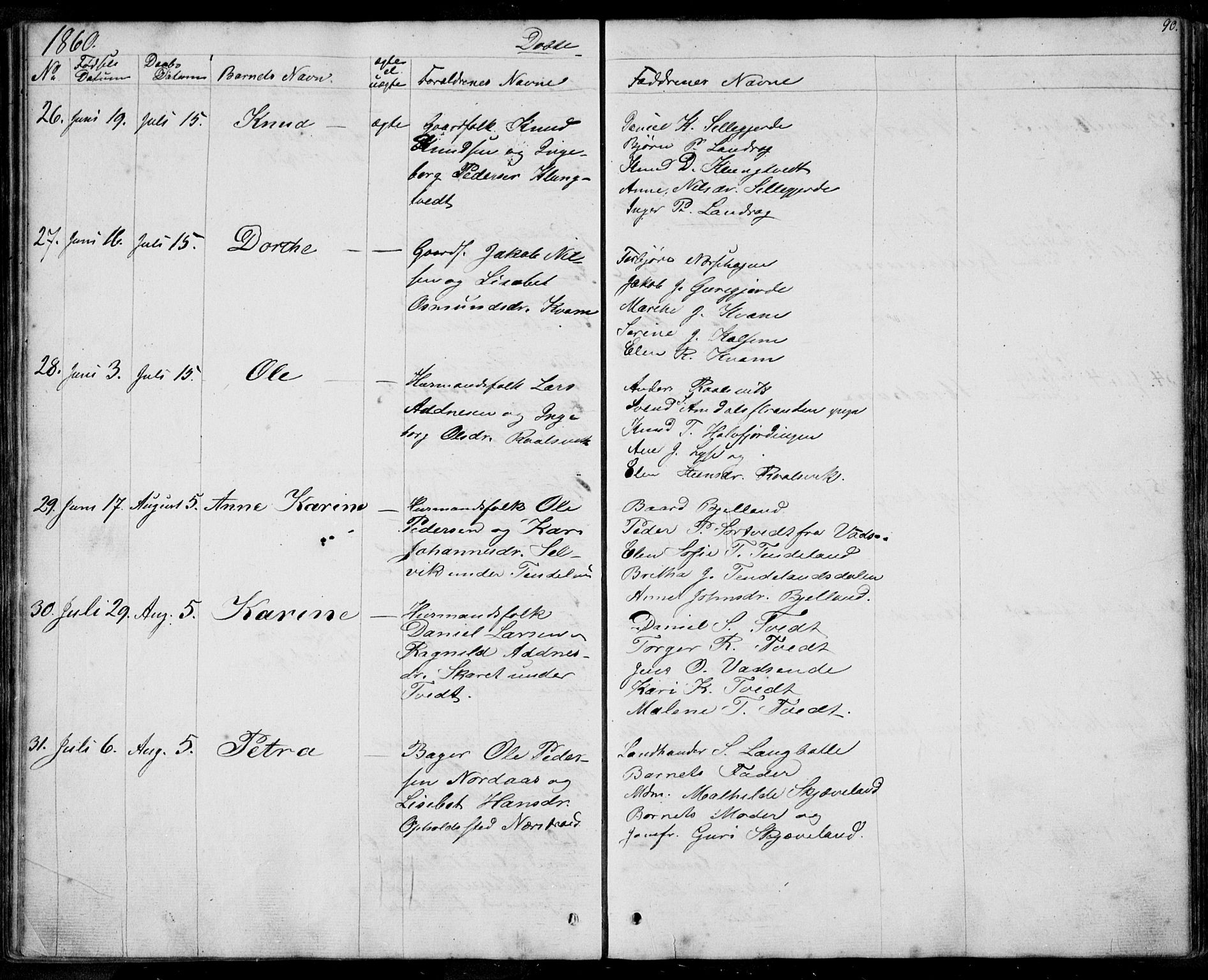 Nedstrand sokneprestkontor, AV/SAST-A-101841/01/IV: Ministerialbok nr. A 8, 1839-1860, s. 90