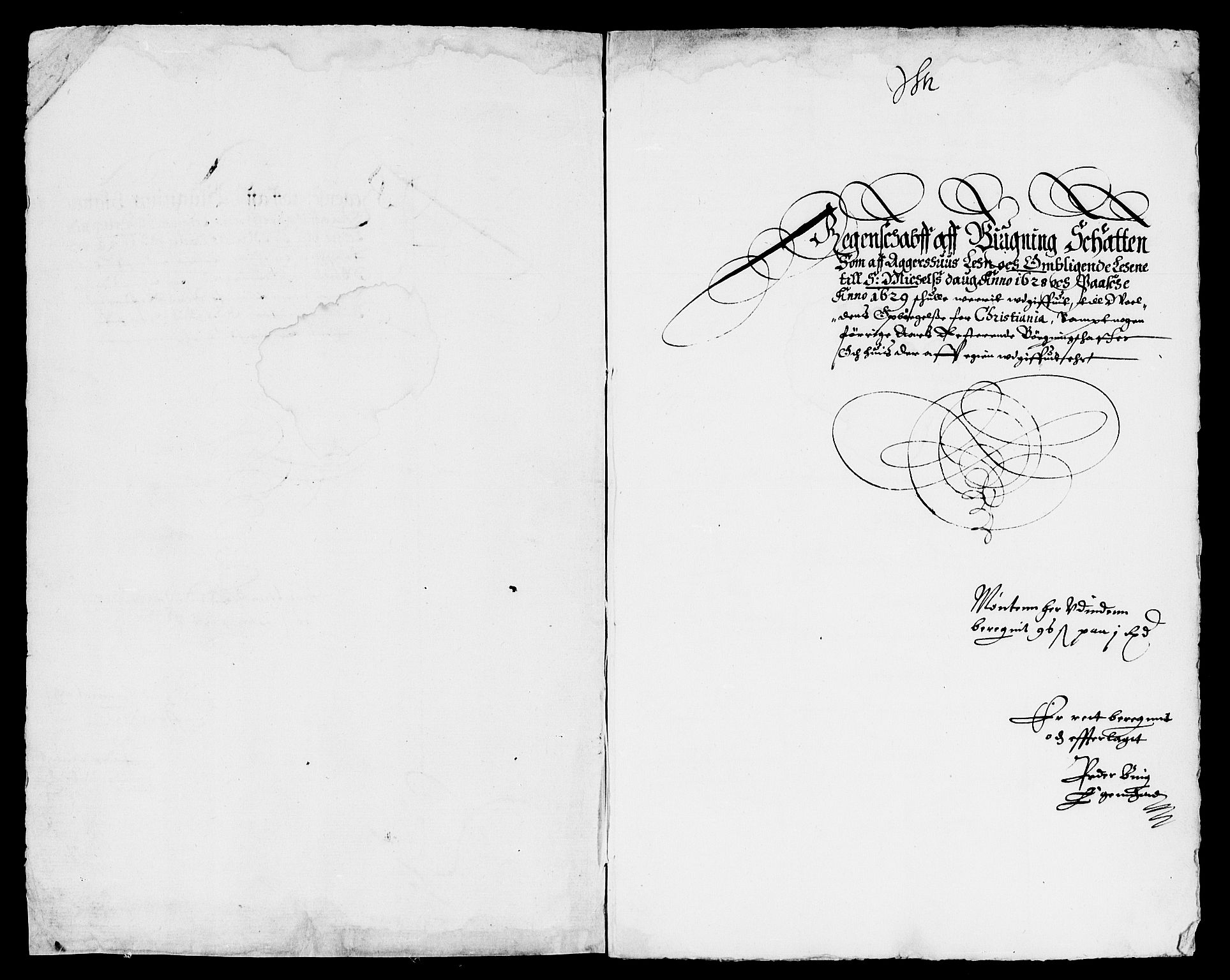 Rentekammeret inntil 1814, Reviderte regnskaper, Lensregnskaper, RA/EA-5023/R/Rb/Rba/L0091: Akershus len, 1628-1629