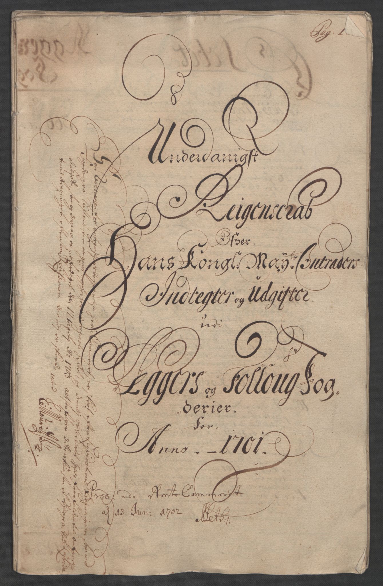 Rentekammeret inntil 1814, Reviderte regnskaper, Fogderegnskap, AV/RA-EA-4092/R10/L0444: Fogderegnskap Aker og Follo, 1701-1702, s. 3