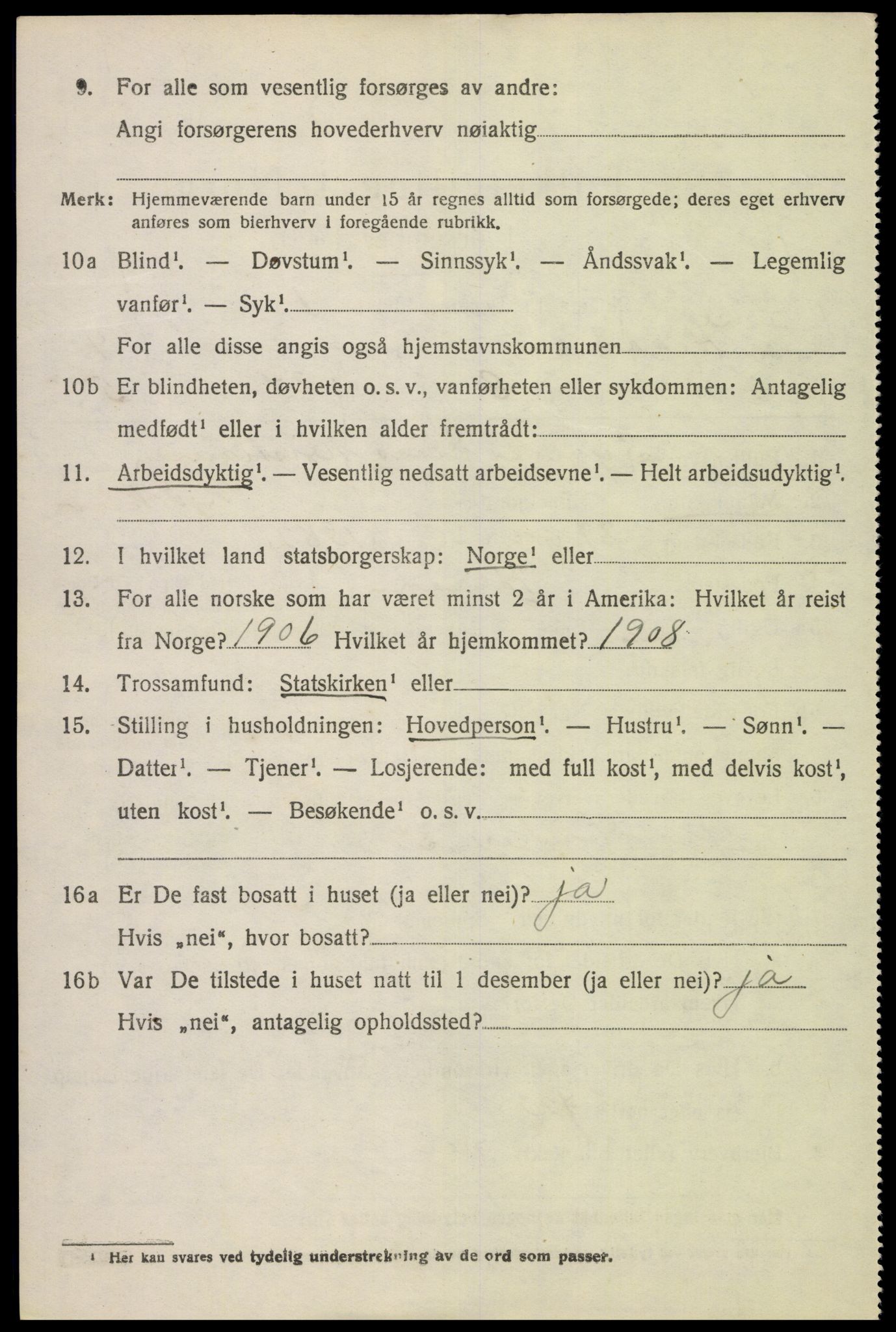 SAK, Folketelling 1920 for 1039 Herad herred, 1920, s. 1807
