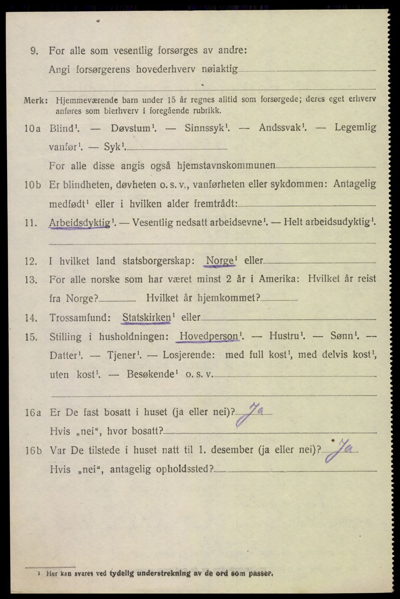 SAK, Folketelling 1920 for 1012 Oddernes herred, 1920, s. 4454