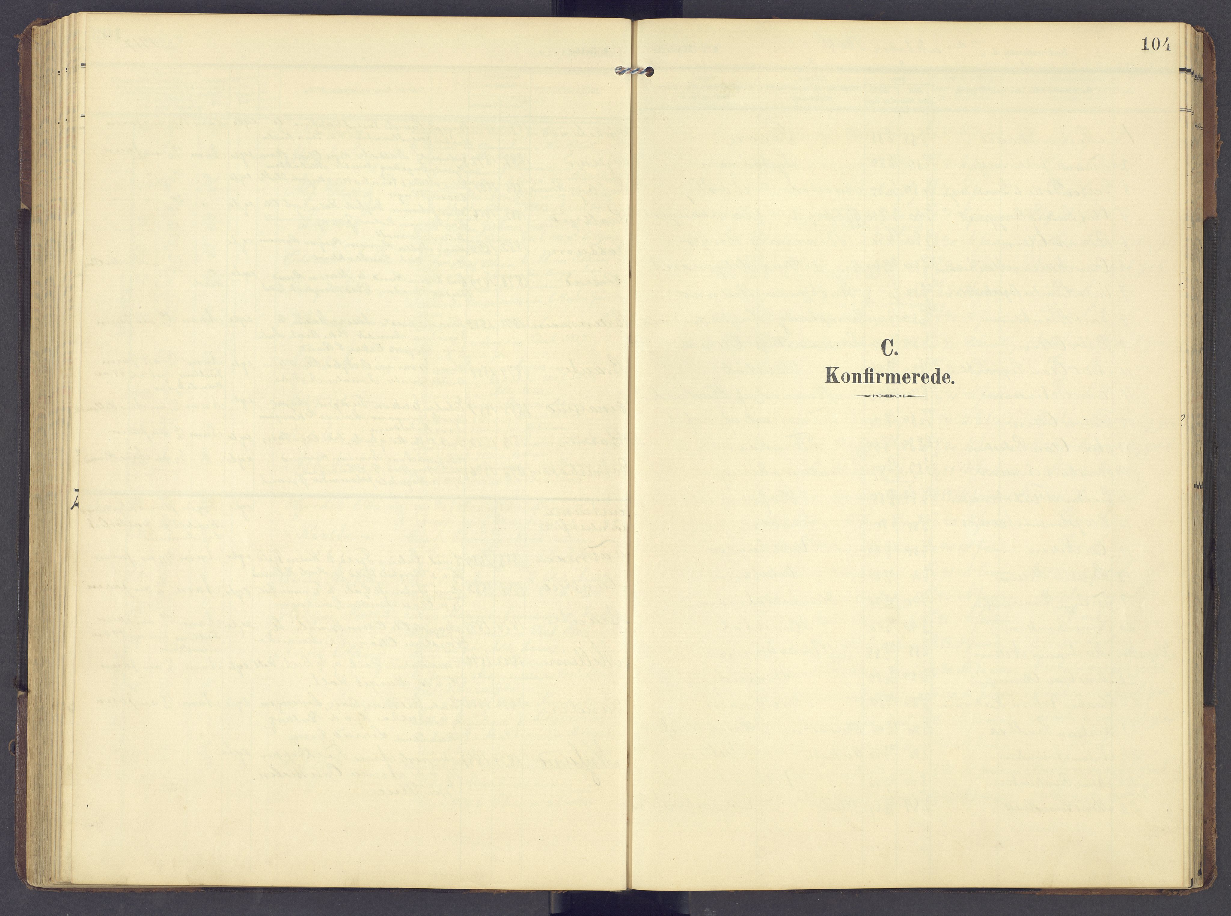 Brandval prestekontor, AV/SAH-PREST-034/H/Ha/Hab/L0003: Klokkerbok nr. 3, 1904-1917, s. 104