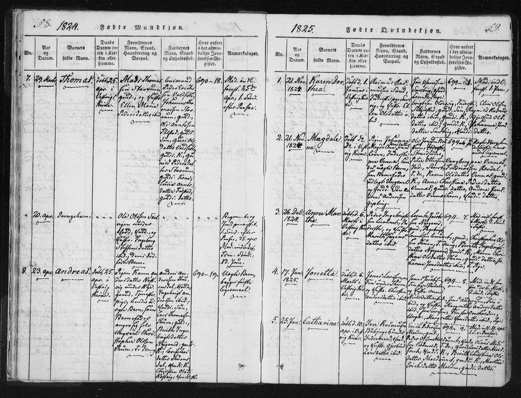 Ministerialprotokoller, klokkerbøker og fødselsregistre - Nord-Trøndelag, SAT/A-1458/744/L0417: Ministerialbok nr. 744A01, 1817-1842, s. 58-59