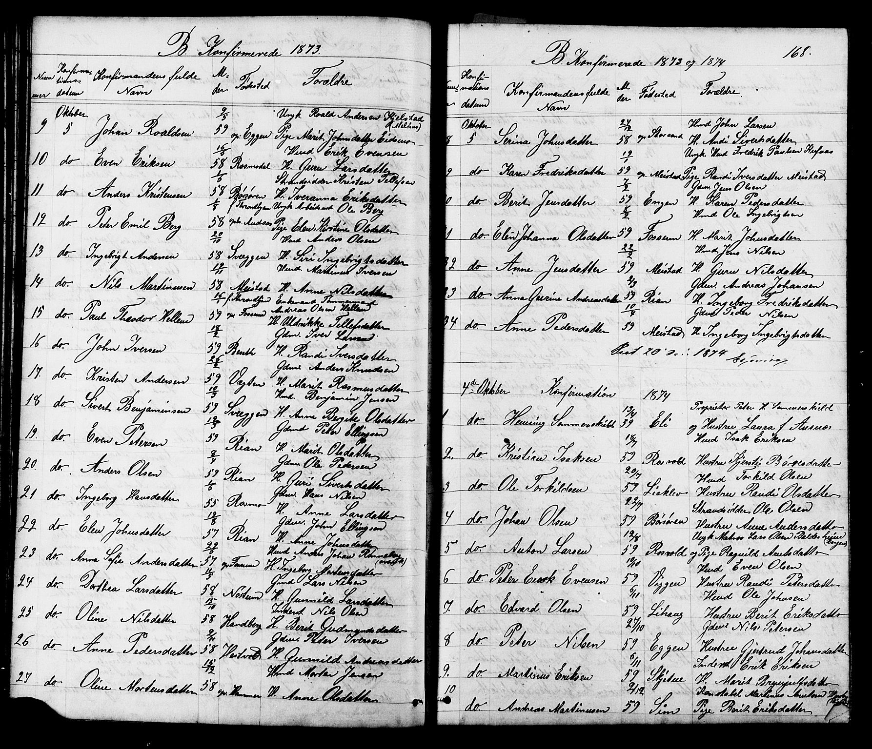 Ministerialprotokoller, klokkerbøker og fødselsregistre - Sør-Trøndelag, AV/SAT-A-1456/665/L0777: Klokkerbok nr. 665C02, 1867-1915, s. 168