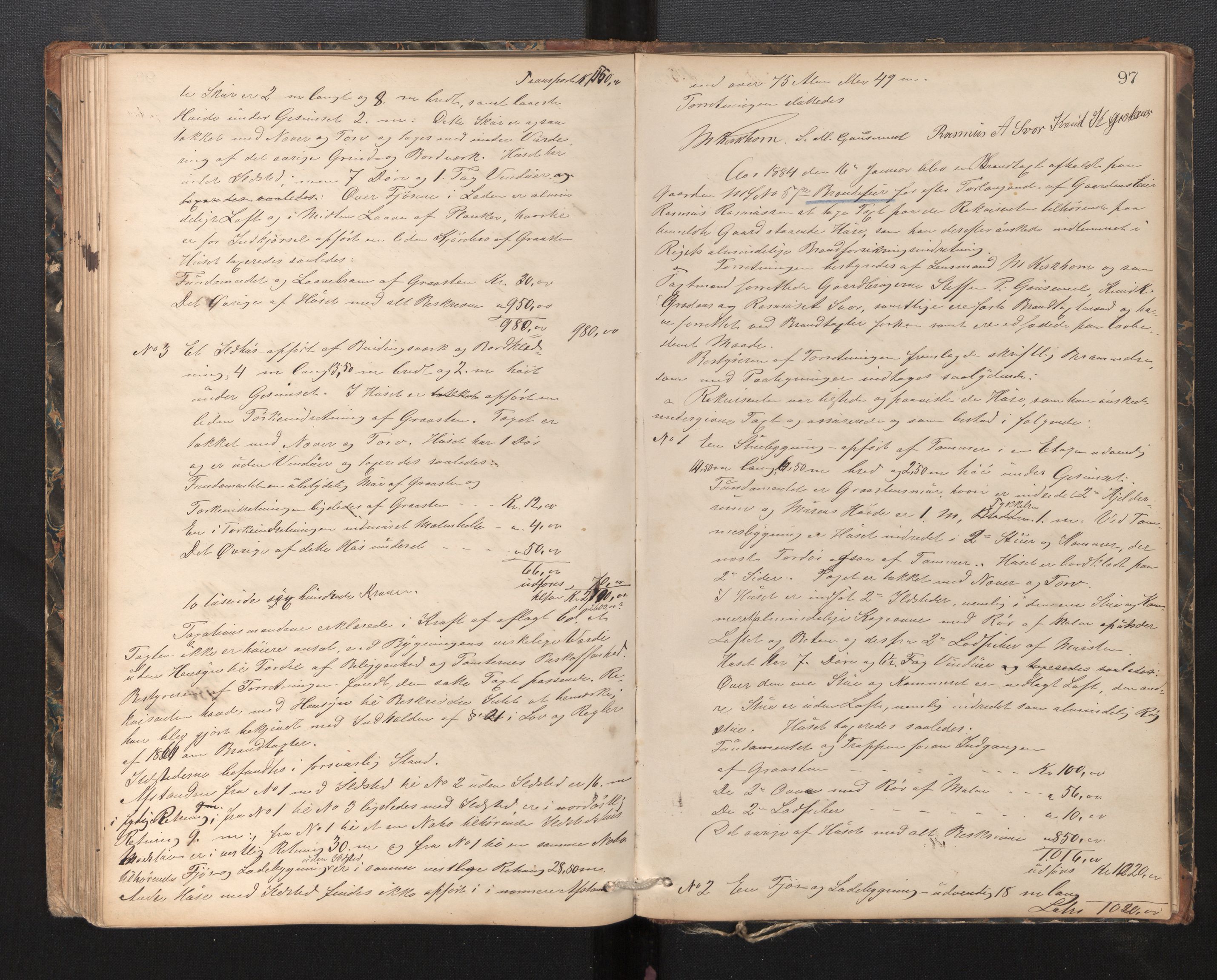 Lensmannen i Hornindal, AV/SAB-A-28201/0012/L0002: Branntakstprotokoll, 1871-1886, s. 96b-97a