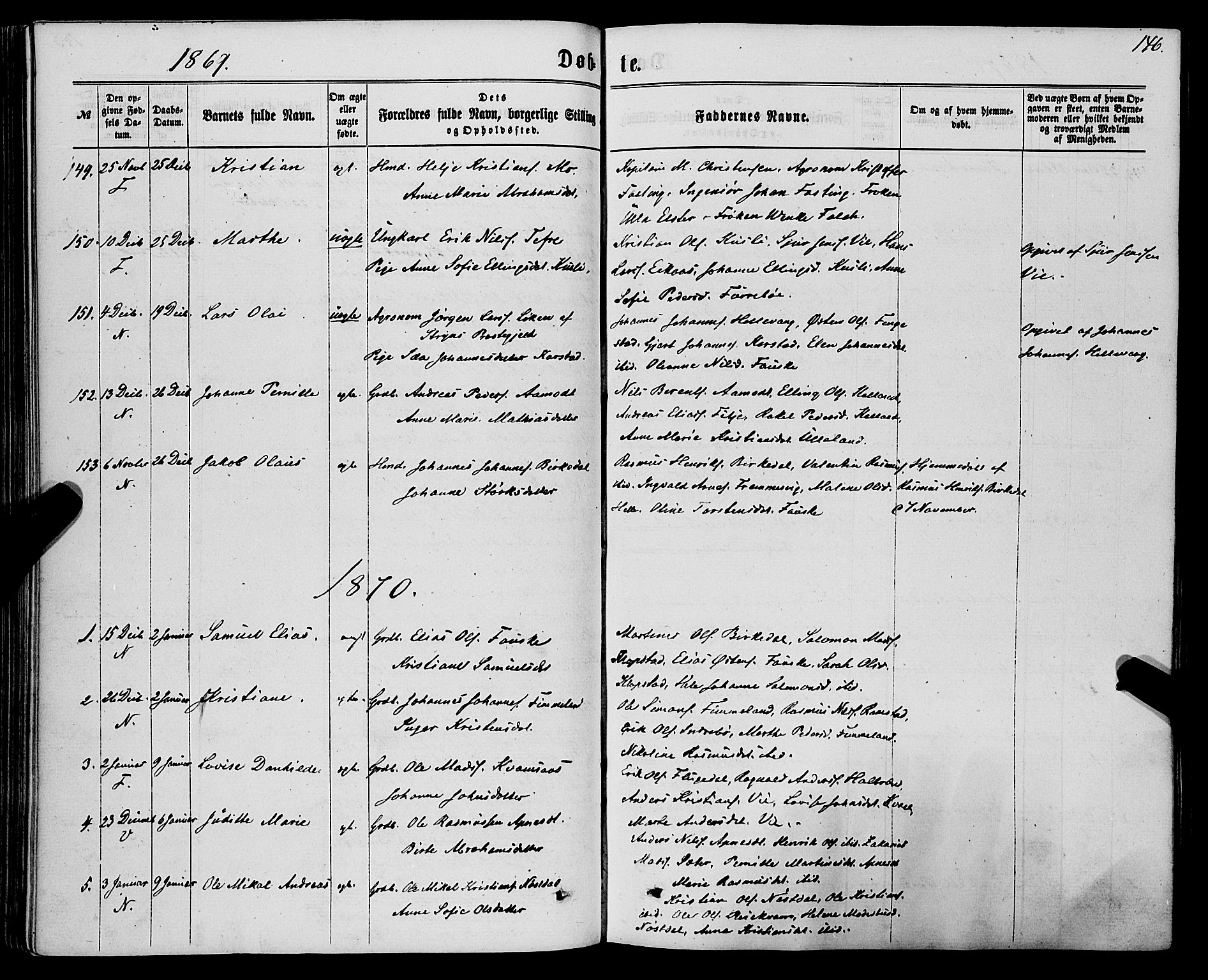 Førde sokneprestembete, SAB/A-79901/H/Haa/Haaa/L0009: Ministerialbok nr. A 9, 1861-1877, s. 146