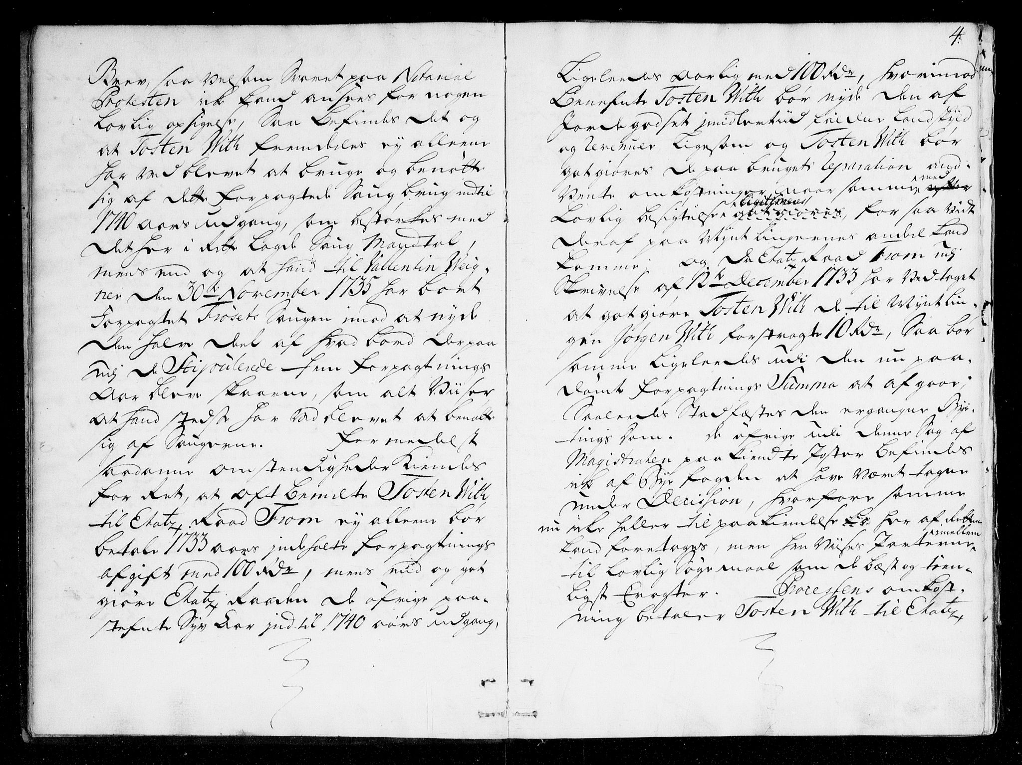 Overhoffretten 1667-1797, RA/EA-2884/Aa/L0077: Avsiktsprotokoll, 1747, s. 3b-4a