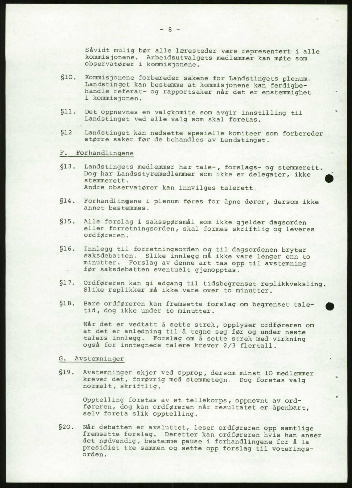 Norsk Studentunion, AV/RA-PA-0794/Fg/L0067: Landstinget, 1968-1979