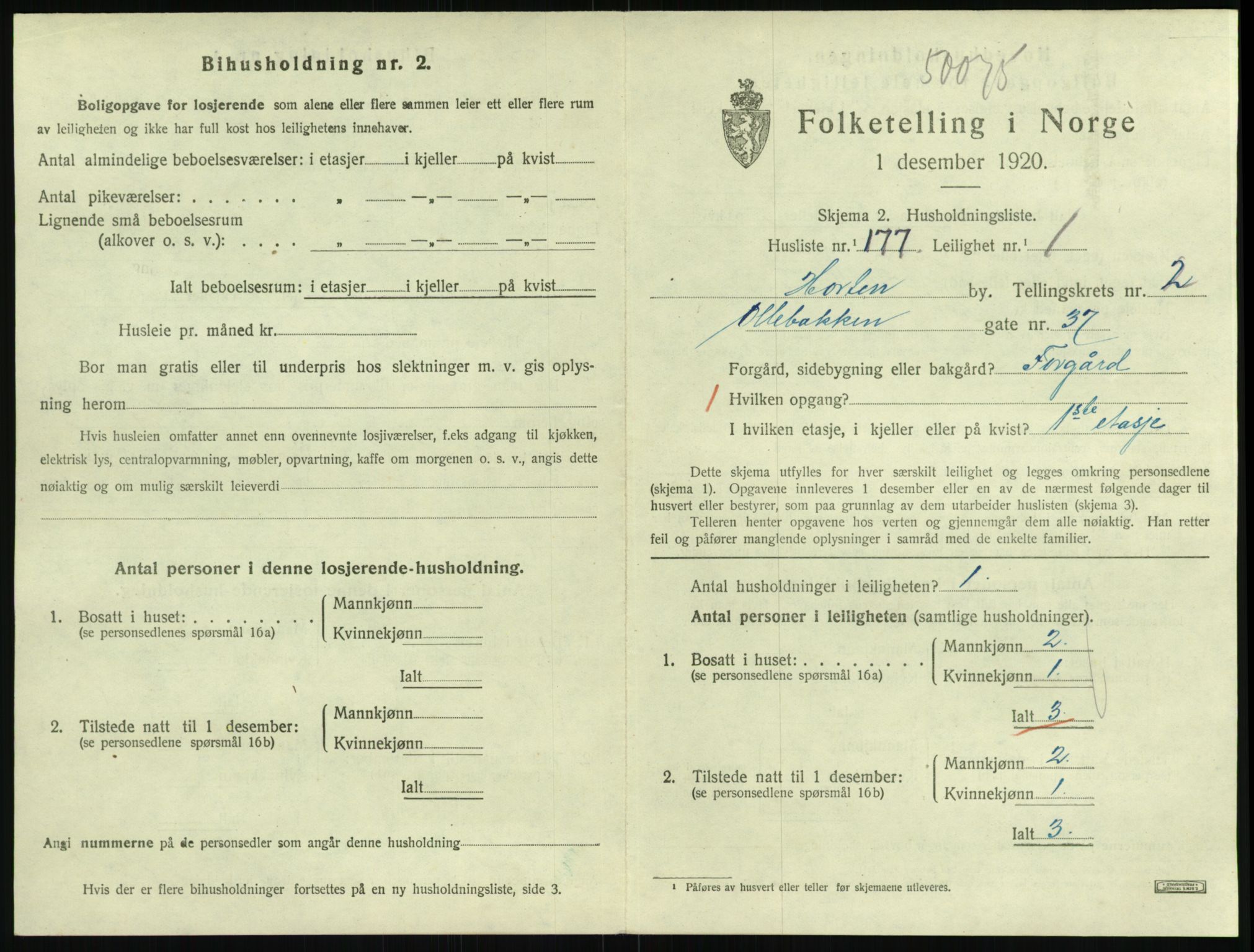 SAKO, Folketelling 1920 for 0703 Horten kjøpstad, 1920, s. 4005