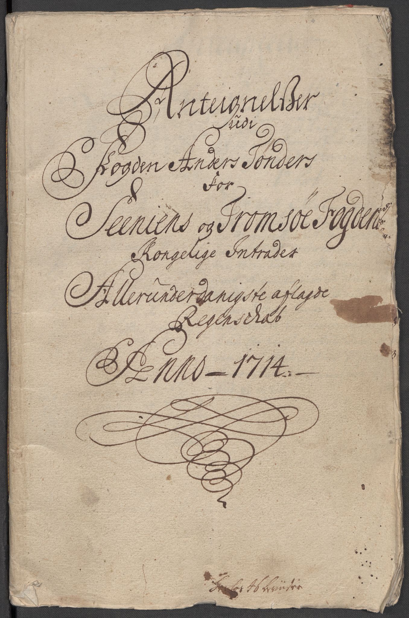Rentekammeret inntil 1814, Reviderte regnskaper, Fogderegnskap, RA/EA-4092/R68/L4760: Fogderegnskap Senja og Troms, 1714, s. 350