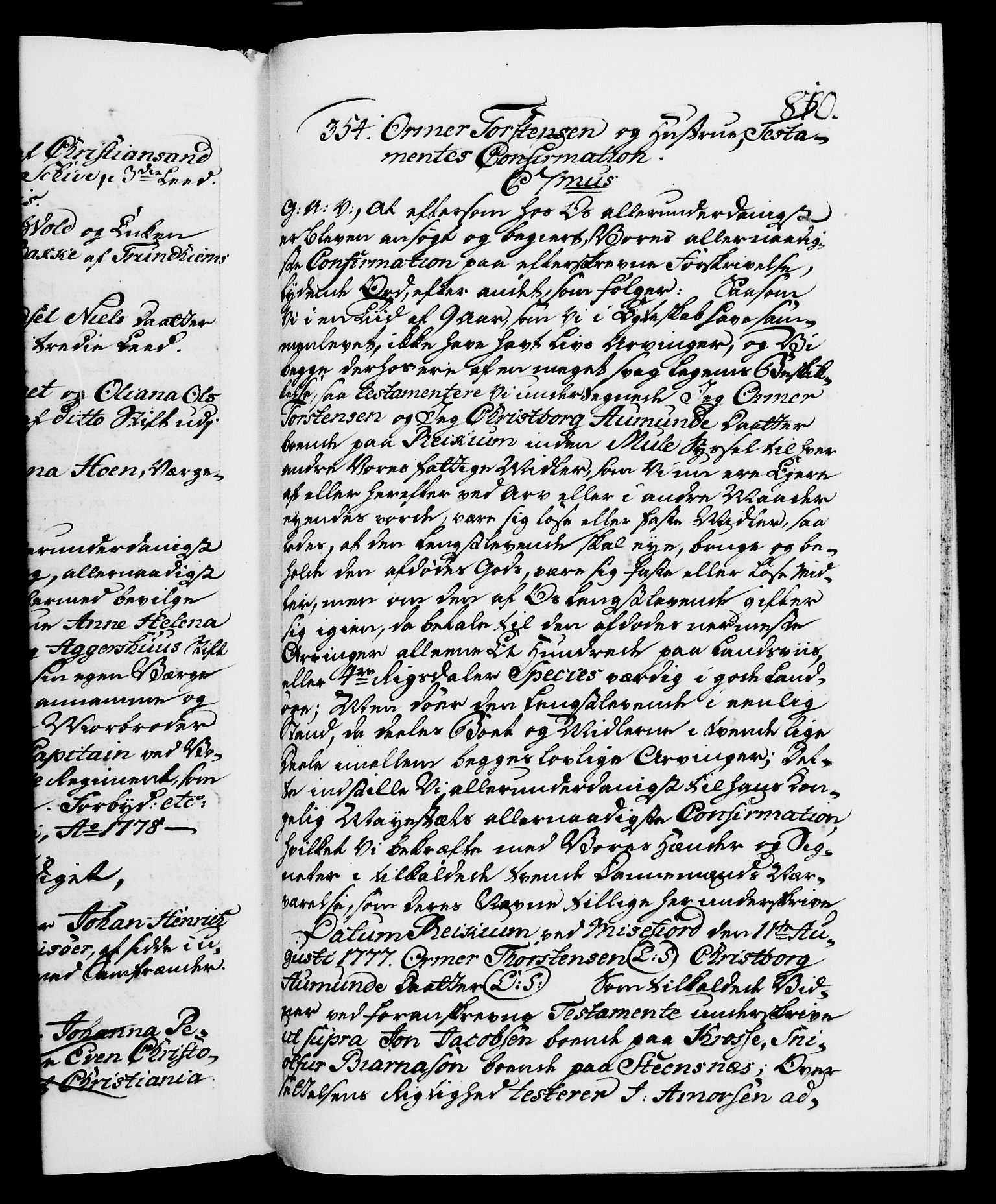 Danske Kanselli 1572-1799, RA/EA-3023/F/Fc/Fca/Fcaa/L0047: Norske registre, 1776-1778, s. 810a