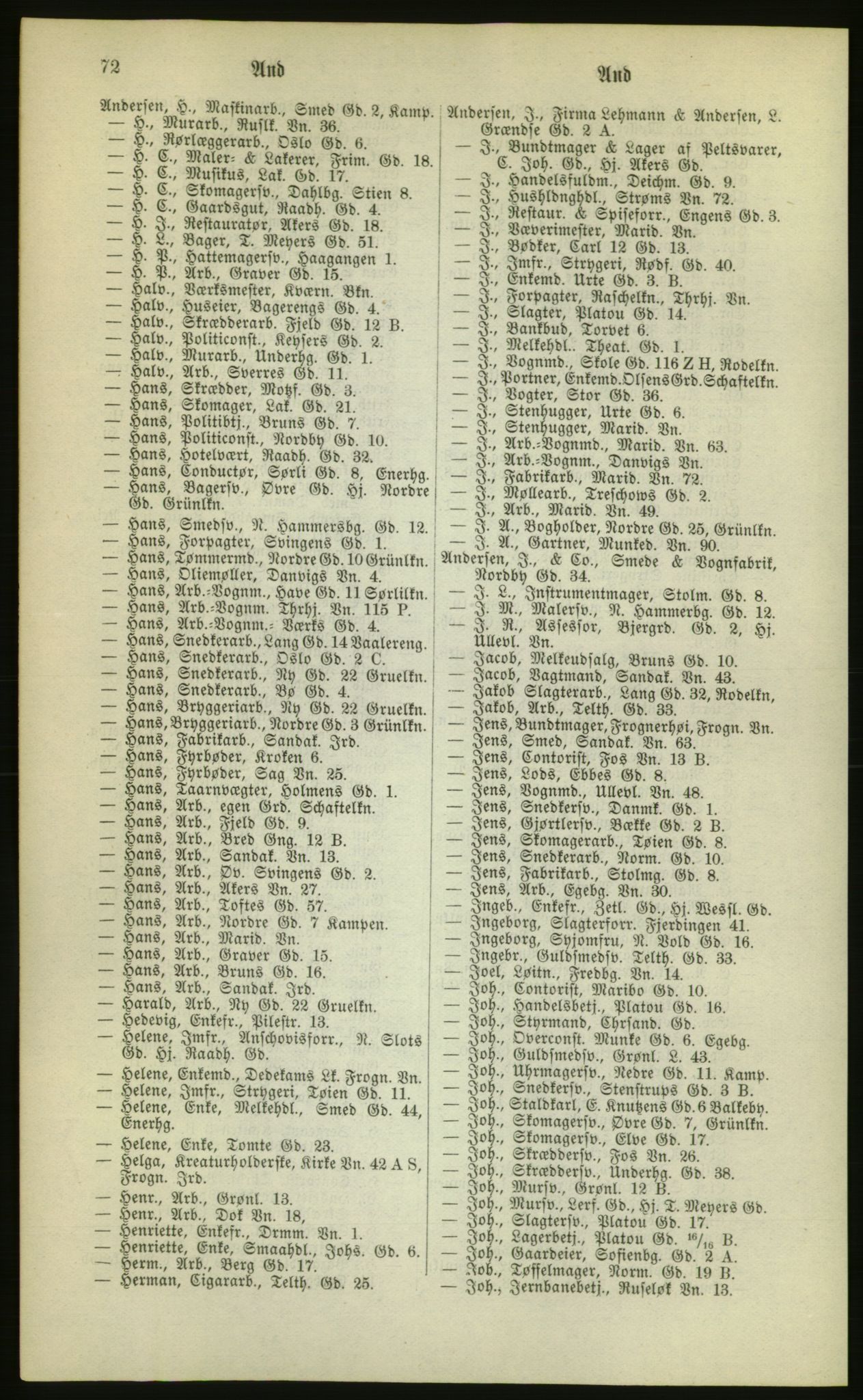 Kristiania/Oslo adressebok, PUBL/-, 1880, s. 72