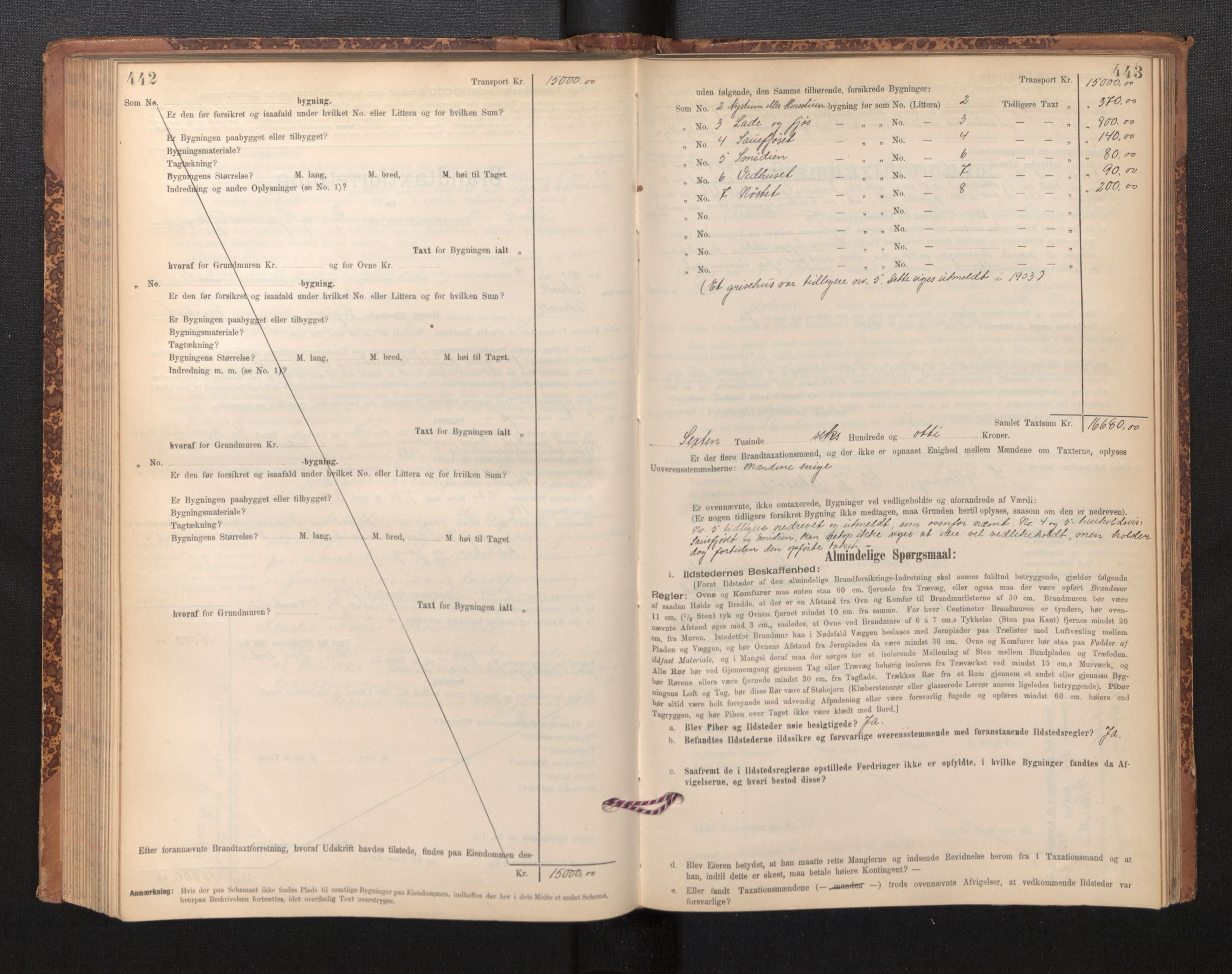 Lensmannen i Askvoll, SAB/A-26301/0012/L0004: Branntakstprotokoll, skjematakst og liste over branntakstmenn, 1895-1932, s. 442-443
