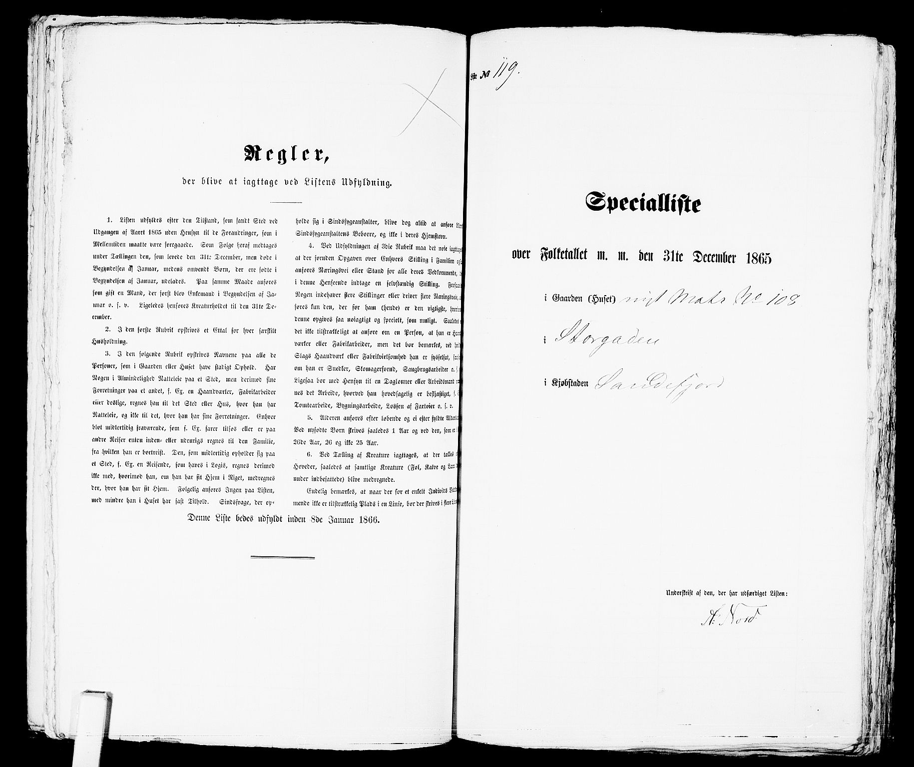 RA, Folketelling 1865 for 0706B Sandeherred prestegjeld, Sandefjord kjøpstad, 1865, s. 245