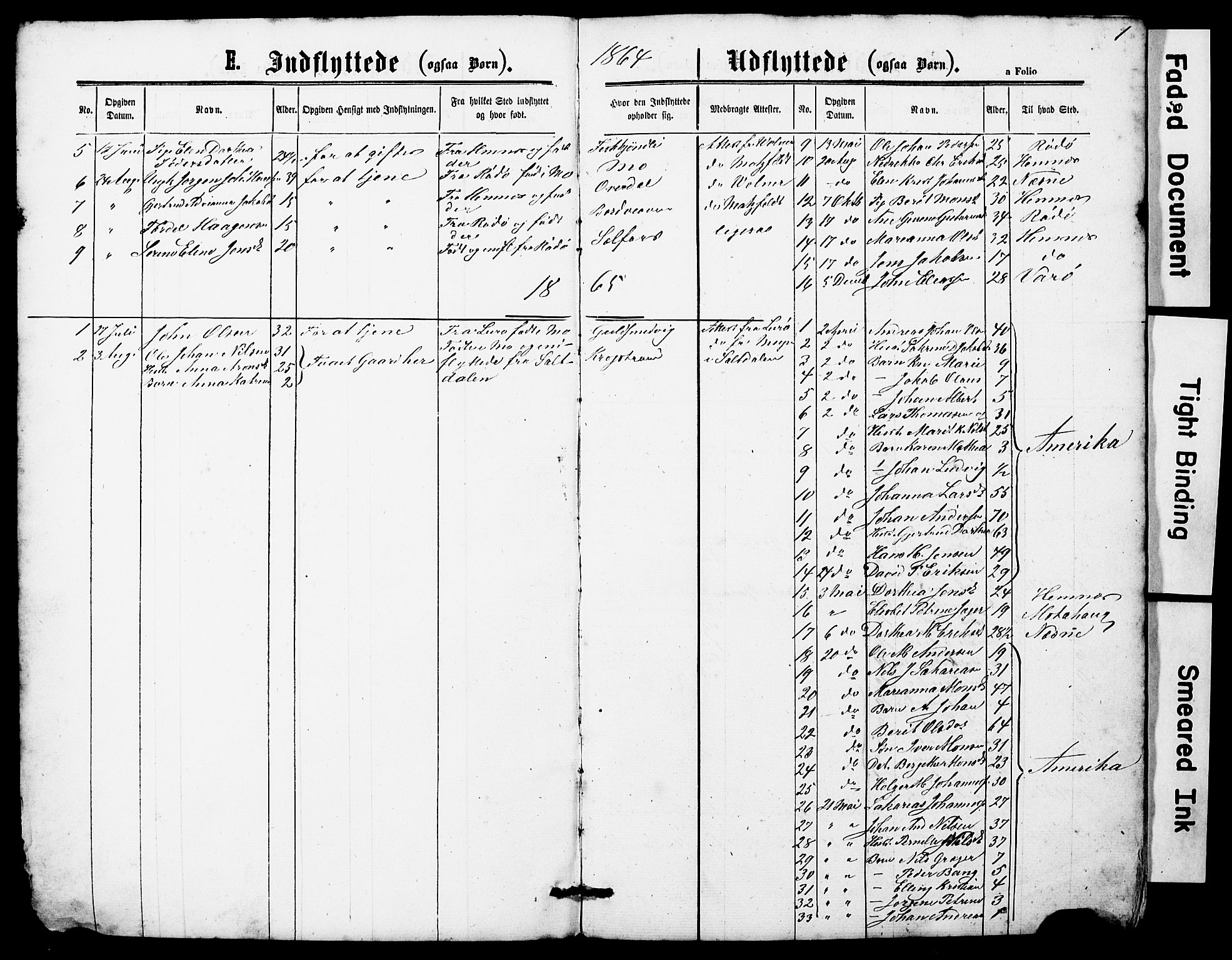 Ministerialprotokoller, klokkerbøker og fødselsregistre - Nordland, AV/SAT-A-1459/827/L0419: Klokkerbok nr. 827C08, 1864-1885, s. 1