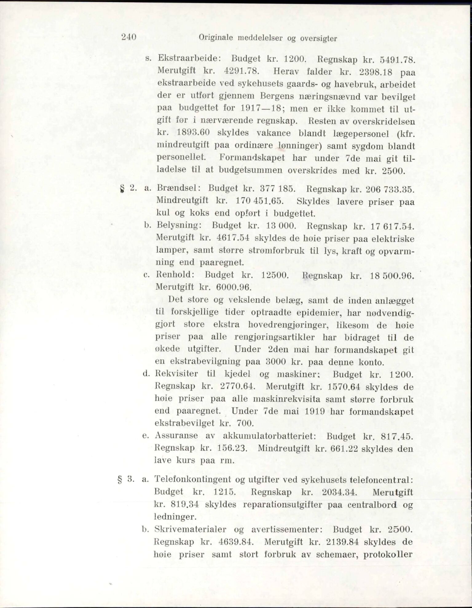 Haukeland Sykehus, Direktøren, BBA/A-2050.04/Æa/L0002: Årsberetninger 1914-1921, 1914-1921, s. 100