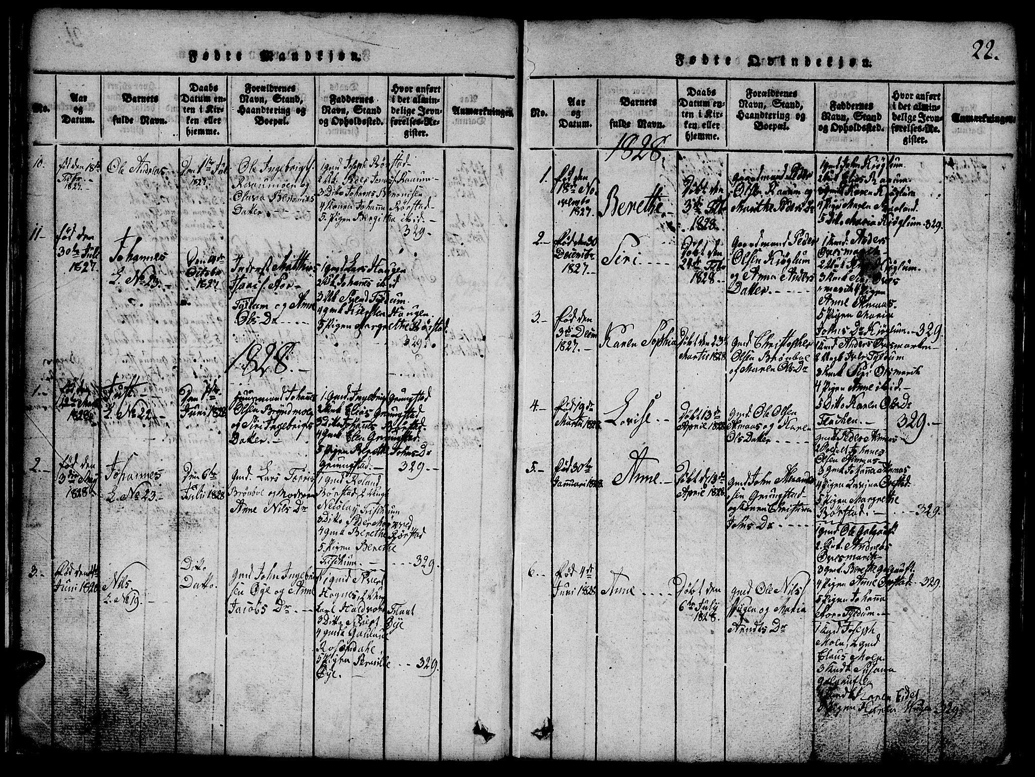 Ministerialprotokoller, klokkerbøker og fødselsregistre - Nord-Trøndelag, SAT/A-1458/765/L0562: Klokkerbok nr. 765C01, 1817-1851, s. 22