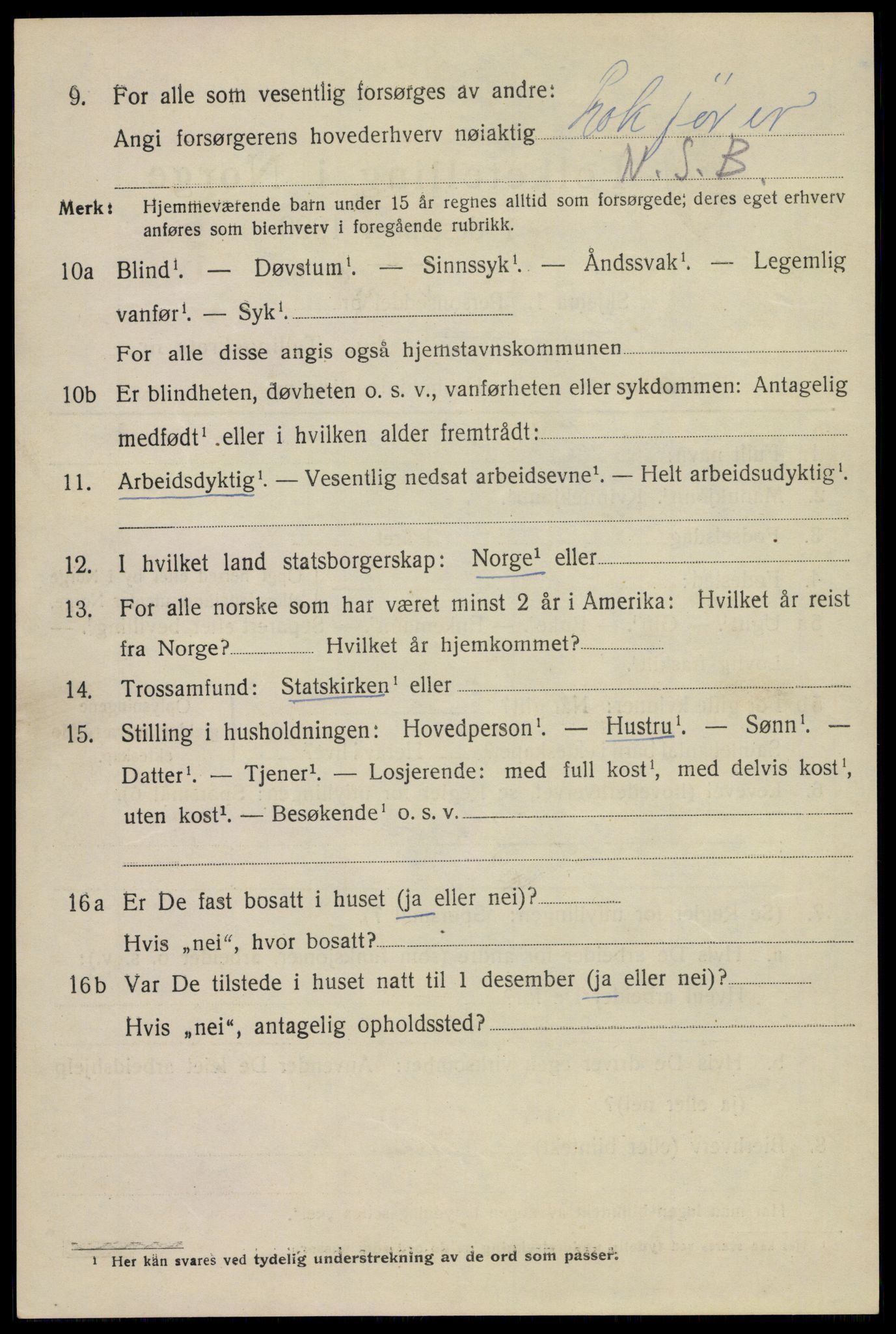 SAKO, Folketelling 1920 for 0601 Hønefoss kjøpstad, 1920, s. 3061