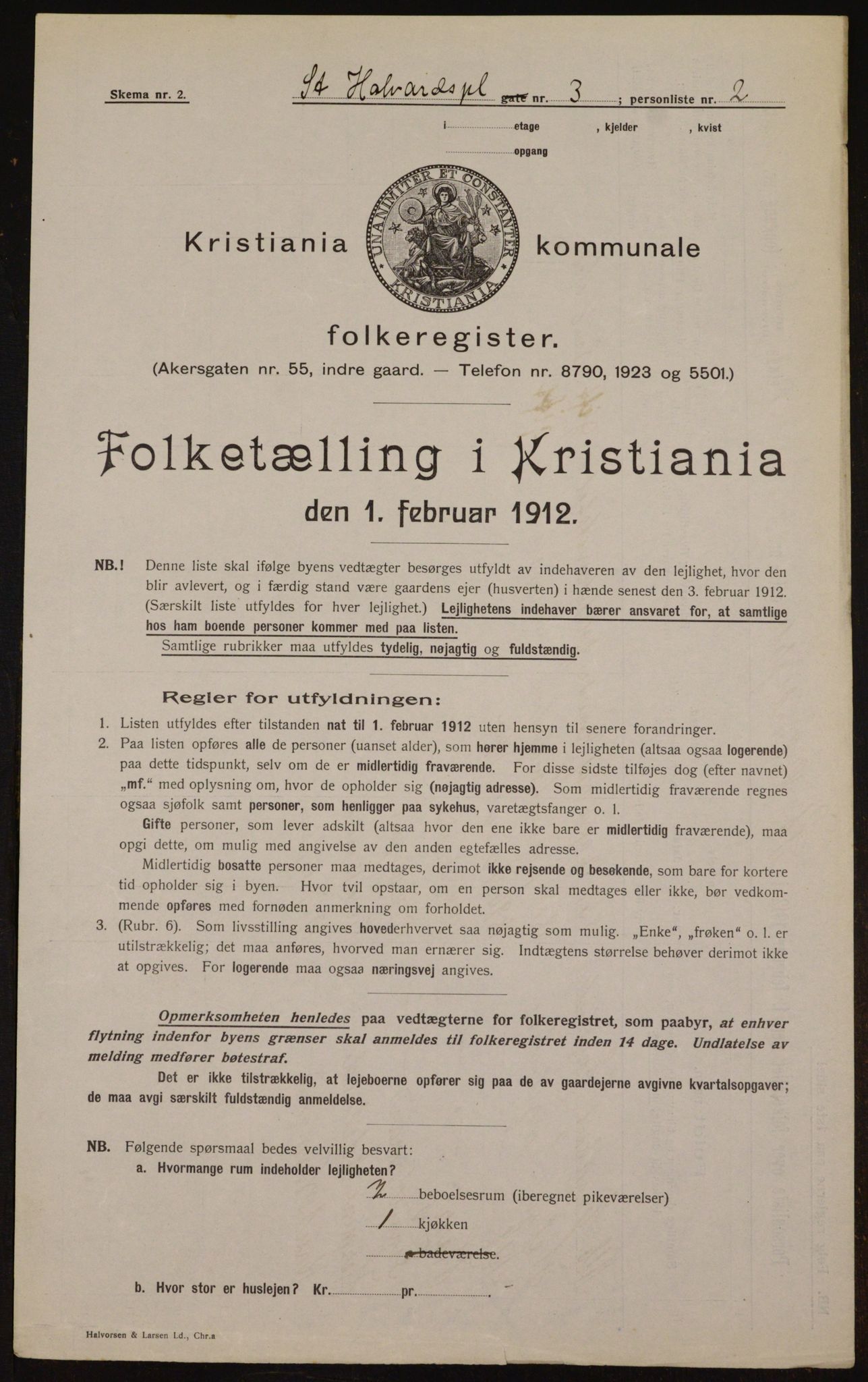 OBA, Kommunal folketelling 1.2.1912 for Kristiania, 1912, s. 88183