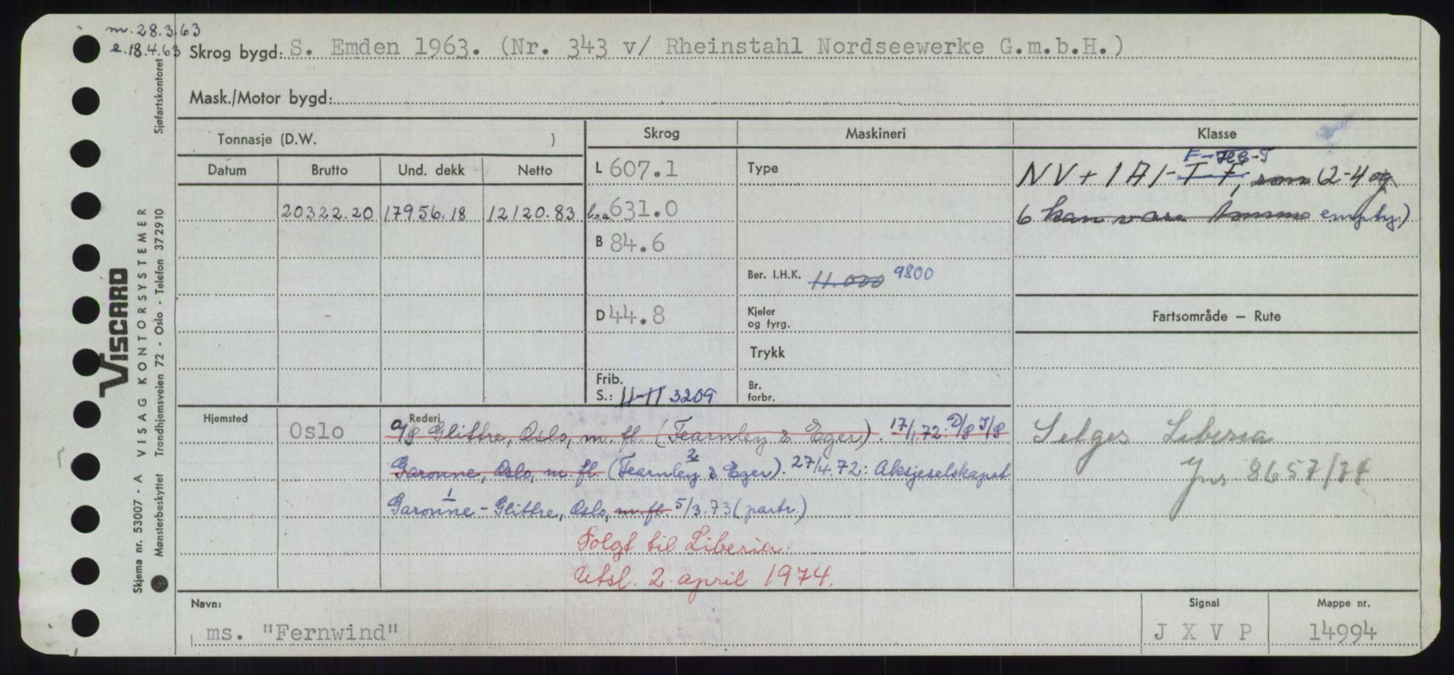 Sjøfartsdirektoratet med forløpere, Skipsmålingen, AV/RA-S-1627/H/Hd/L0010: Fartøy, F-Fjø, s. 445