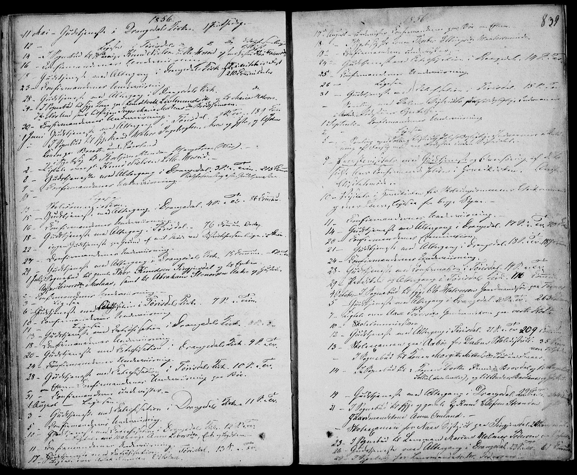 Drangedal kirkebøker, AV/SAKO-A-258/F/Fa/L0007b: Ministerialbok nr. 7b, 1837-1856, s. 839