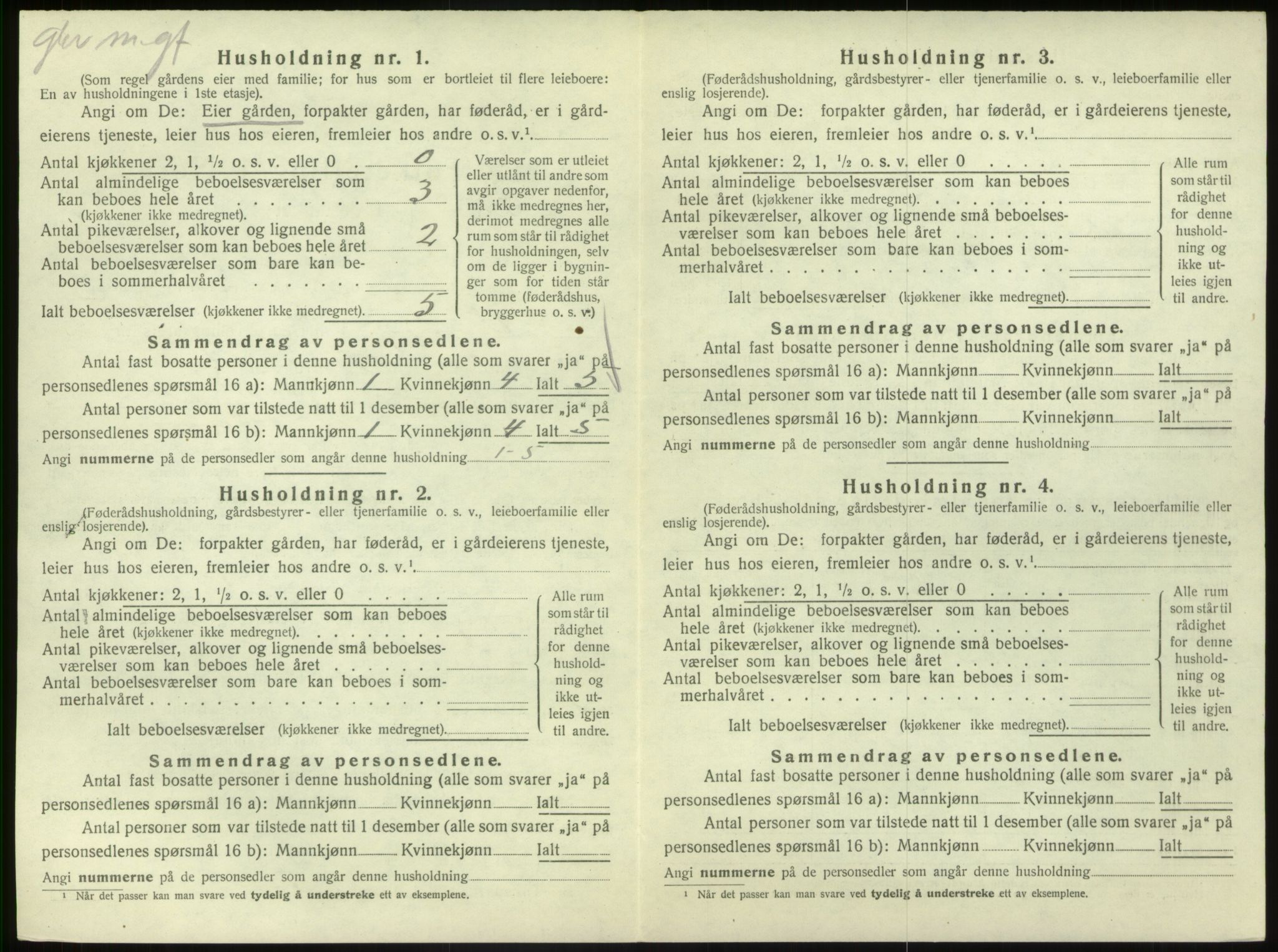 SAB, Folketelling 1920 for 1434 Vevring herred, 1920, s. 199