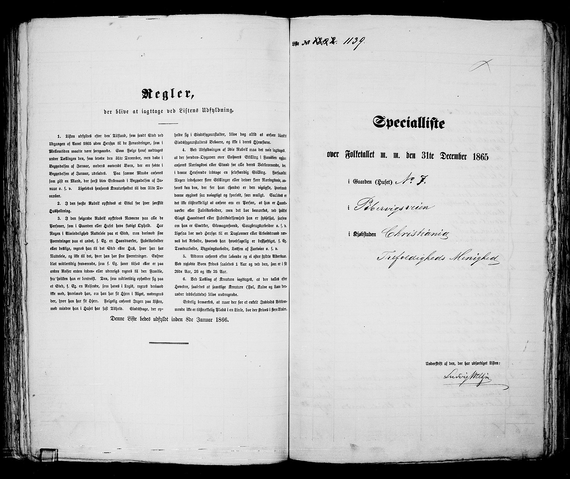 RA, Folketelling 1865 for 0301 Kristiania kjøpstad, 1865, s. 2562