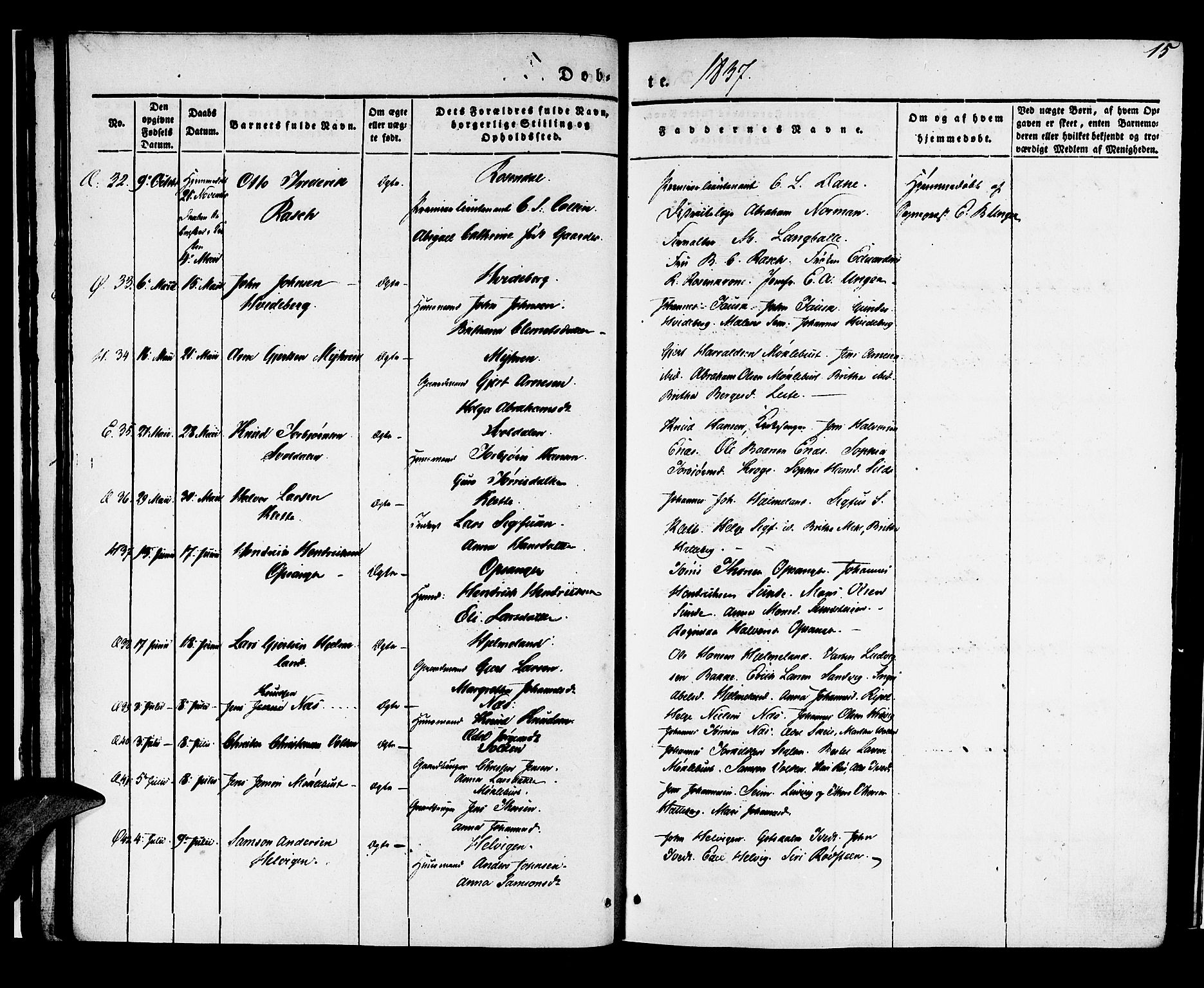 Kvinnherad sokneprestembete, AV/SAB-A-76401/H/Haa: Ministerialbok nr. A 6, 1835-1843, s. 15