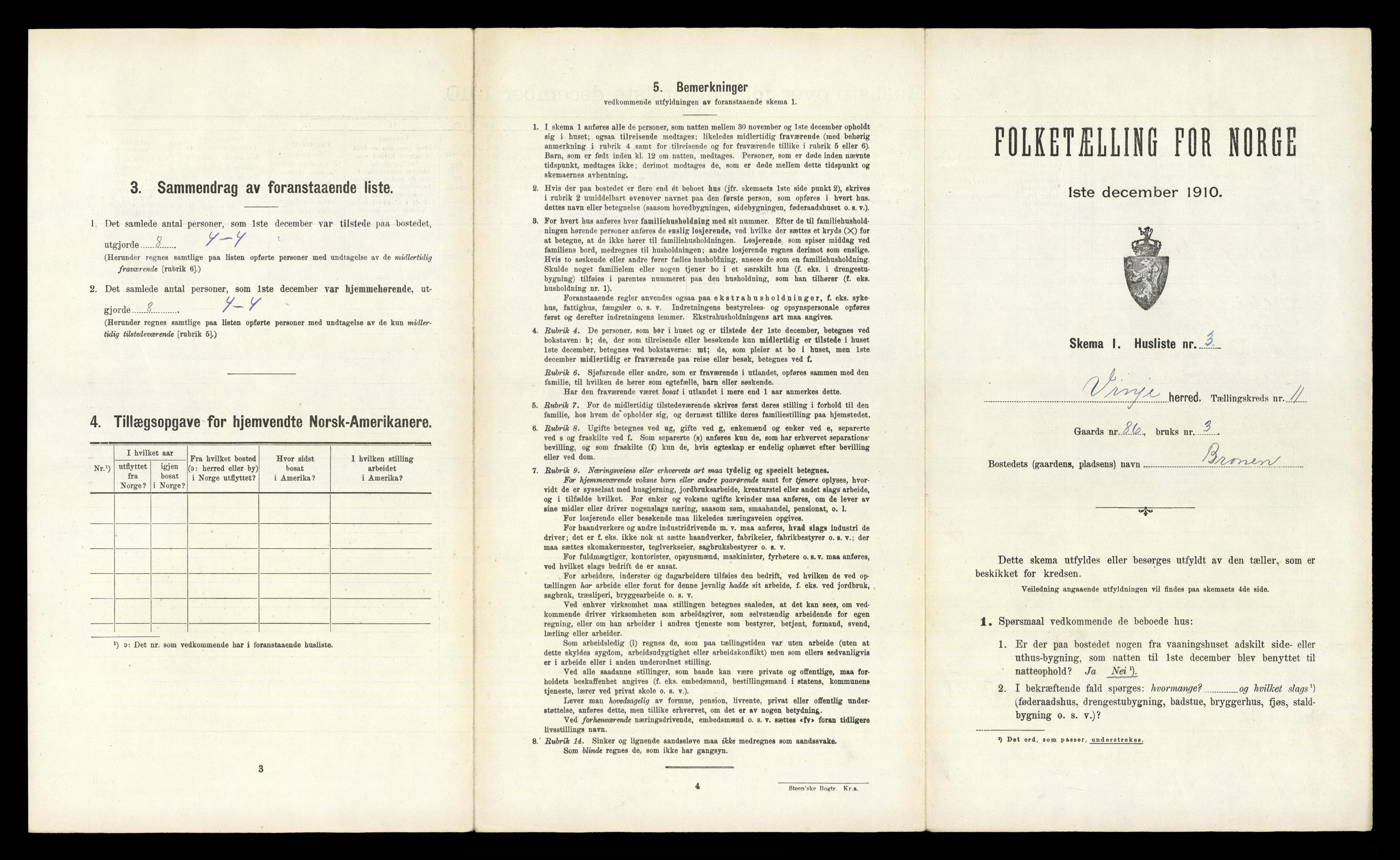 RA, Folketelling 1910 for 0834 Vinje herred, 1910, s. 522