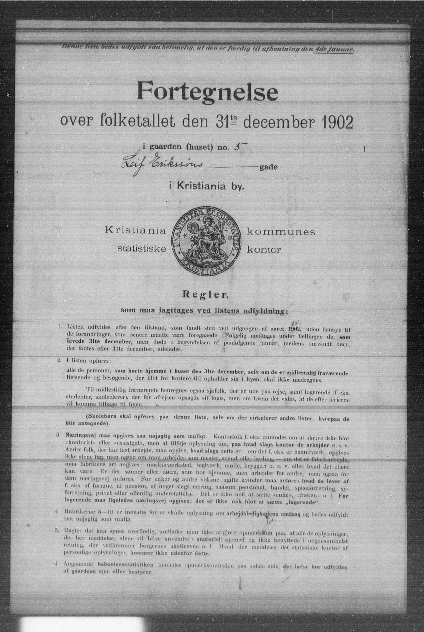 OBA, Kommunal folketelling 31.12.1902 for Kristiania kjøpstad, 1902, s. 10989