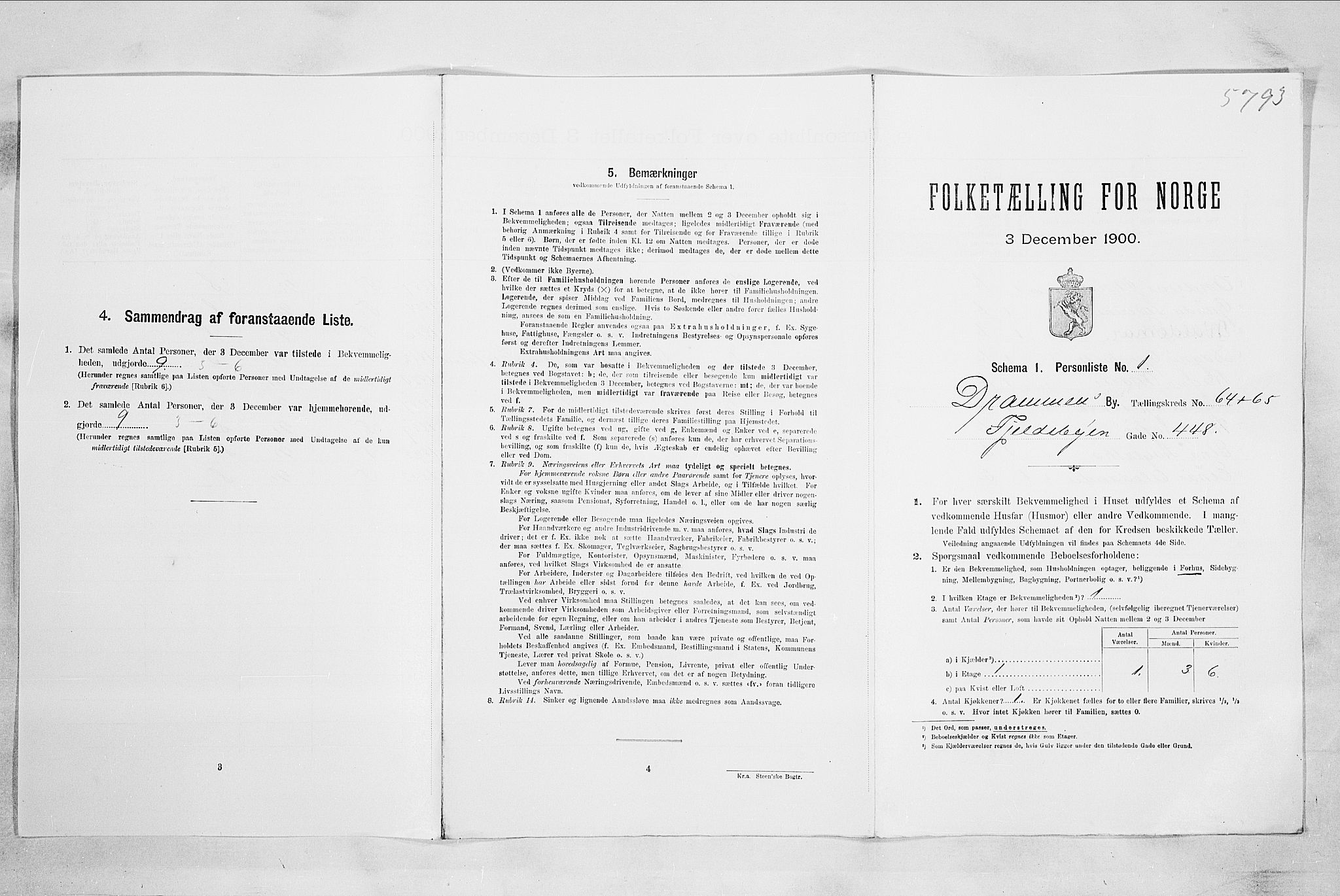 RA, Folketelling 1900 for 0602 Drammen kjøpstad, 1900, s. 11288