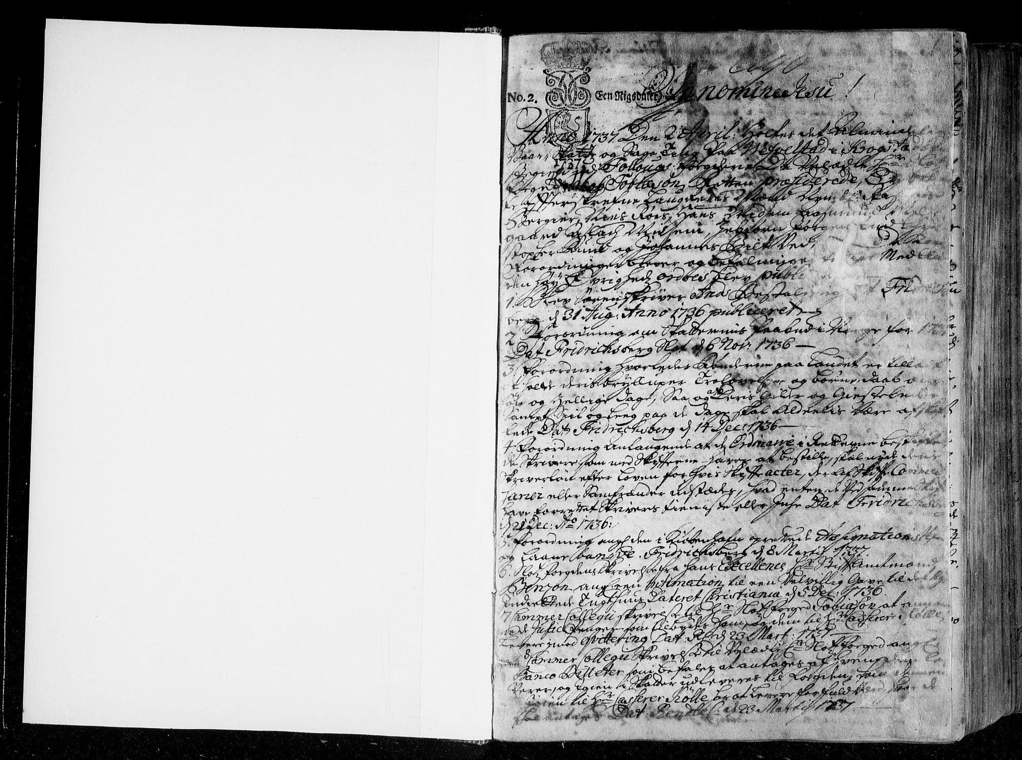 Follo sorenskriveri, SAO/A-10274/F/Fb/Fba/L0037: Tingbok, 1737-1741, s. 0b-1a