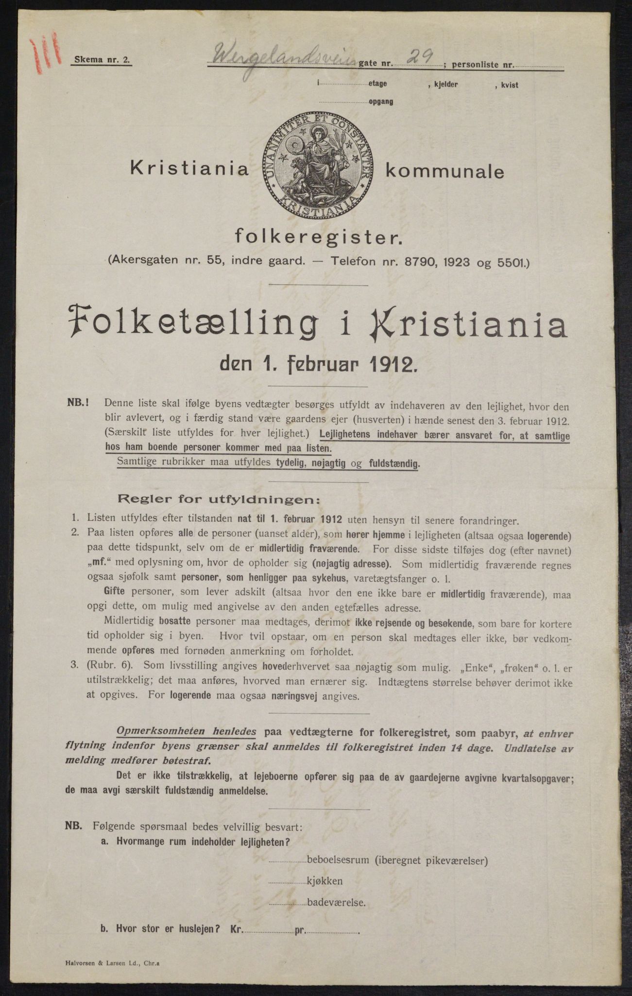 OBA, Kommunal folketelling 1.2.1912 for Kristiania, 1912, s. 127872