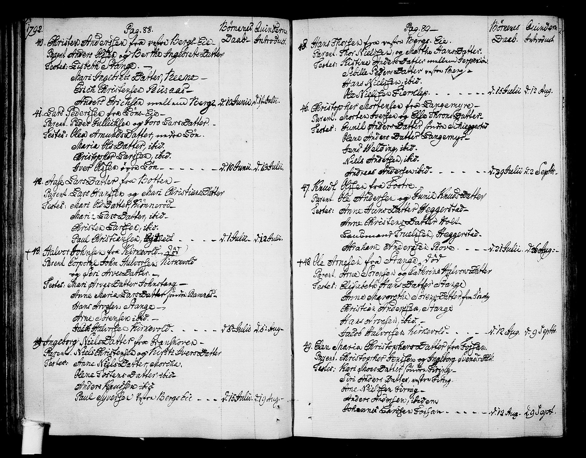Ramnes kirkebøker, SAKO/A-314/F/Fa/L0003: Ministerialbok nr. I 3, 1790-1813, s. 88-89