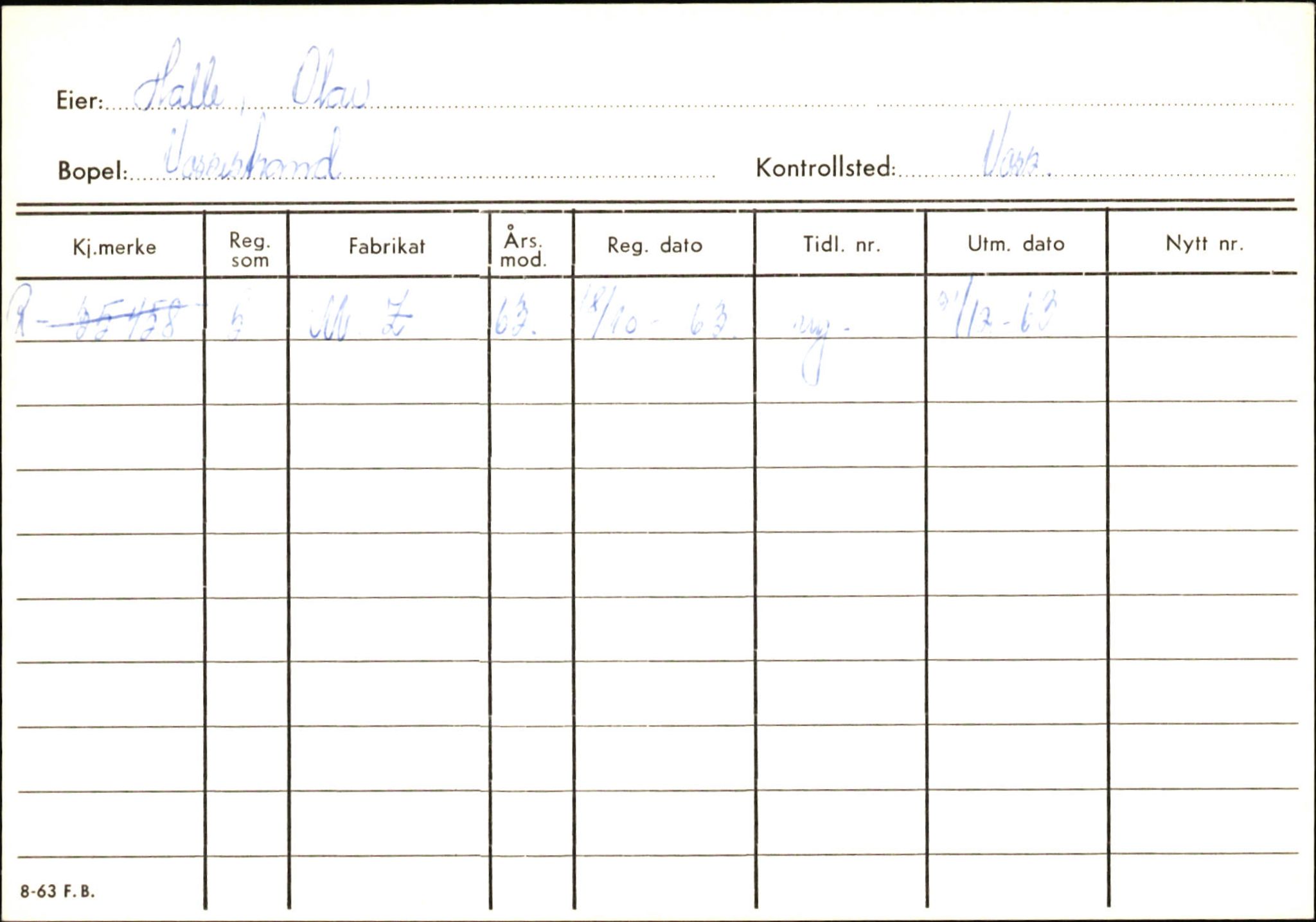 Statens vegvesen, Hordaland vegkontor, AV/SAB-A-5201/2/Ha/L0018: R-eierkort H, 1920-1971, s. 170