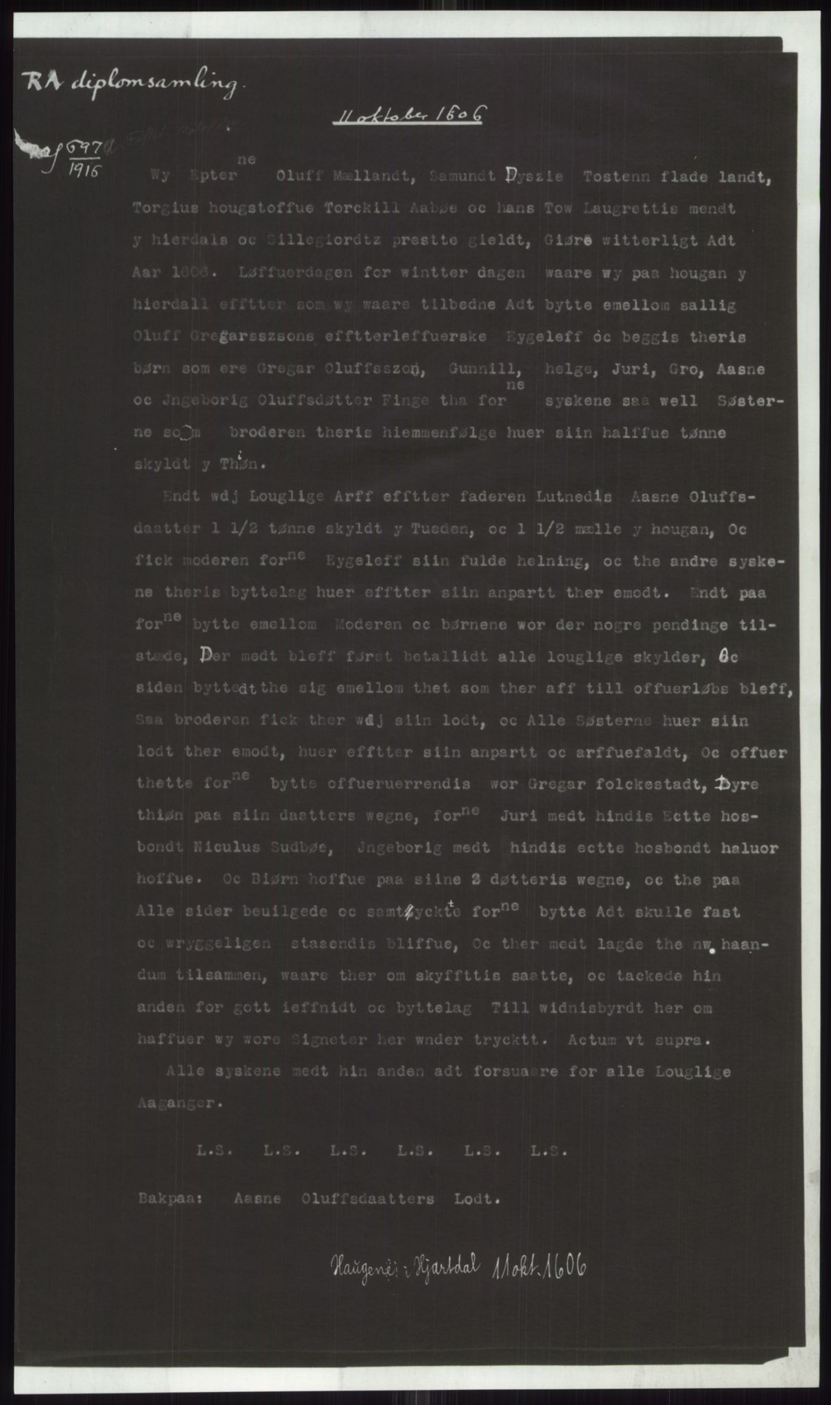 Samlinger til kildeutgivelse, Diplomavskriftsamlingen, AV/RA-EA-4053/H/Ha, s. 4006