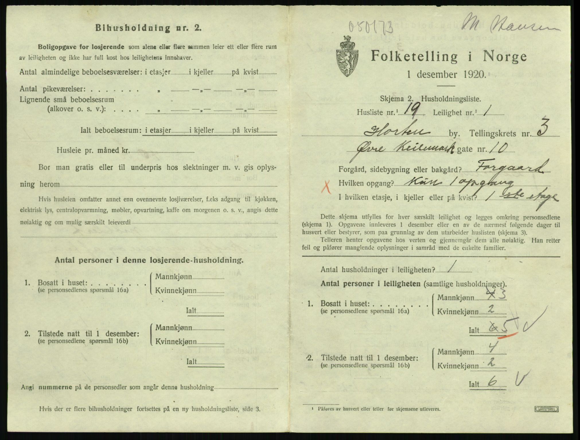 SAKO, Folketelling 1920 for 0703 Horten kjøpstad, 1920, s. 4195