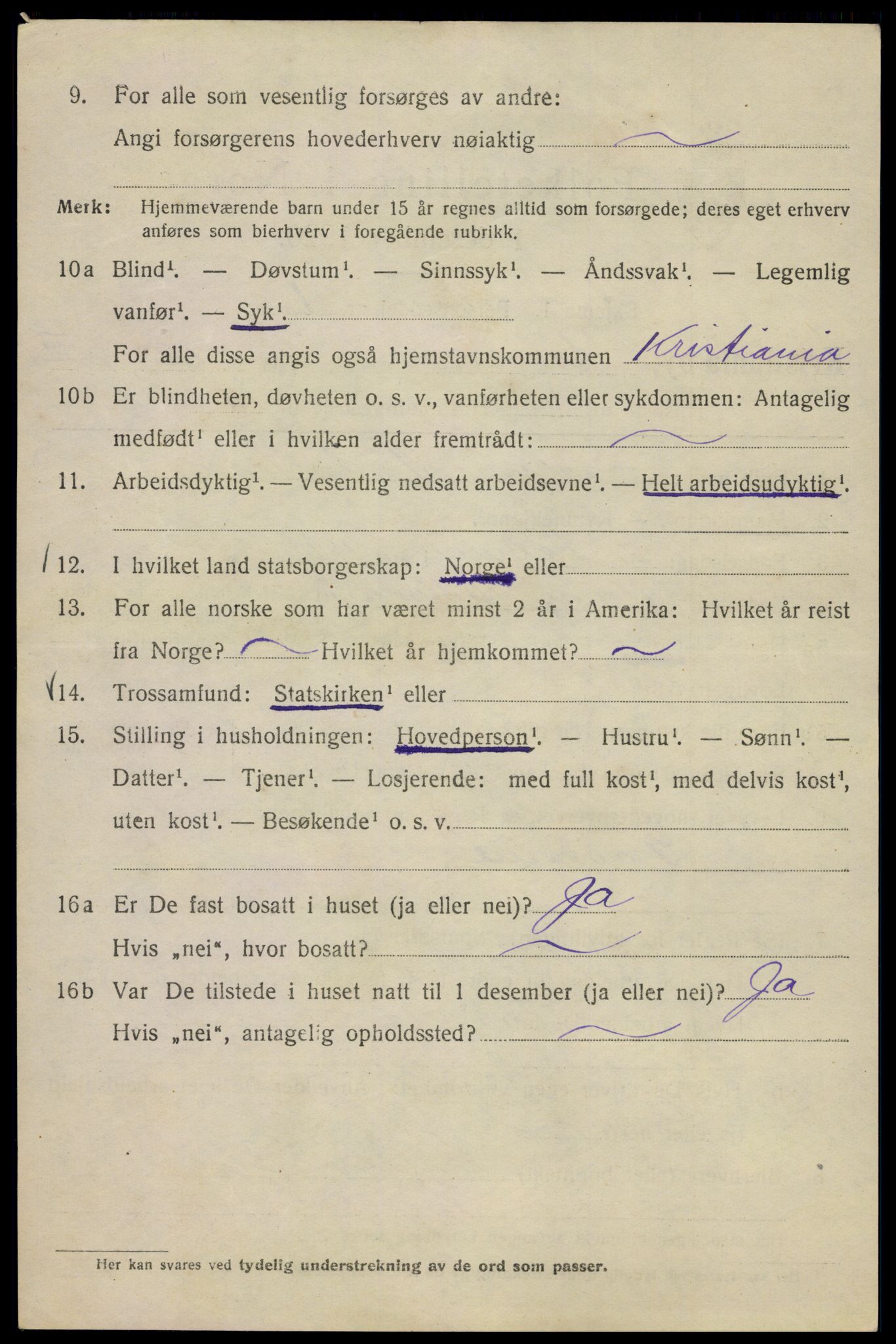 SAO, Folketelling 1920 for 0301 Kristiania kjøpstad, 1920, s. 501380