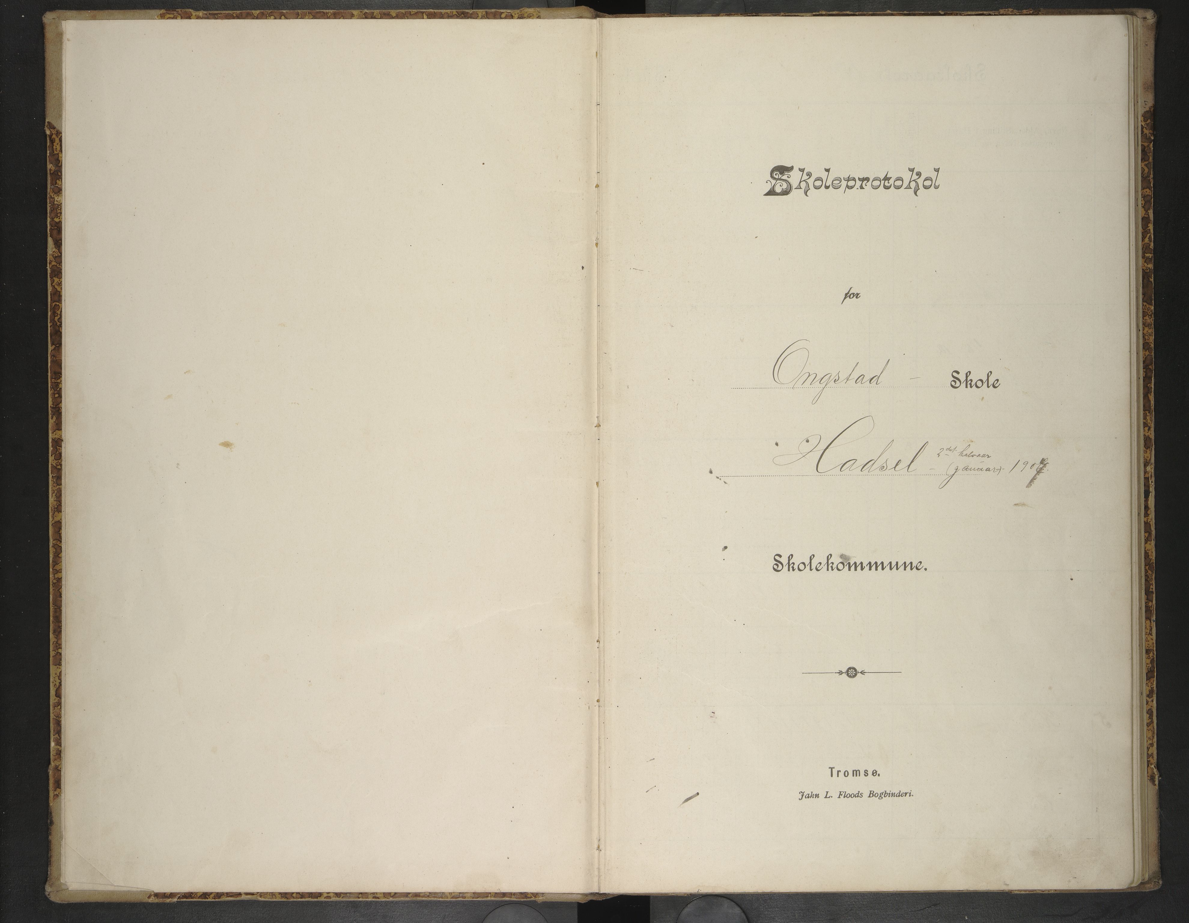 Hadsel kommune. Ongstad skolekrets, AIN/K-18660.510.26/F/Fa/L0003: Skoleprotokoll for Ongstad skole, 1906-1910